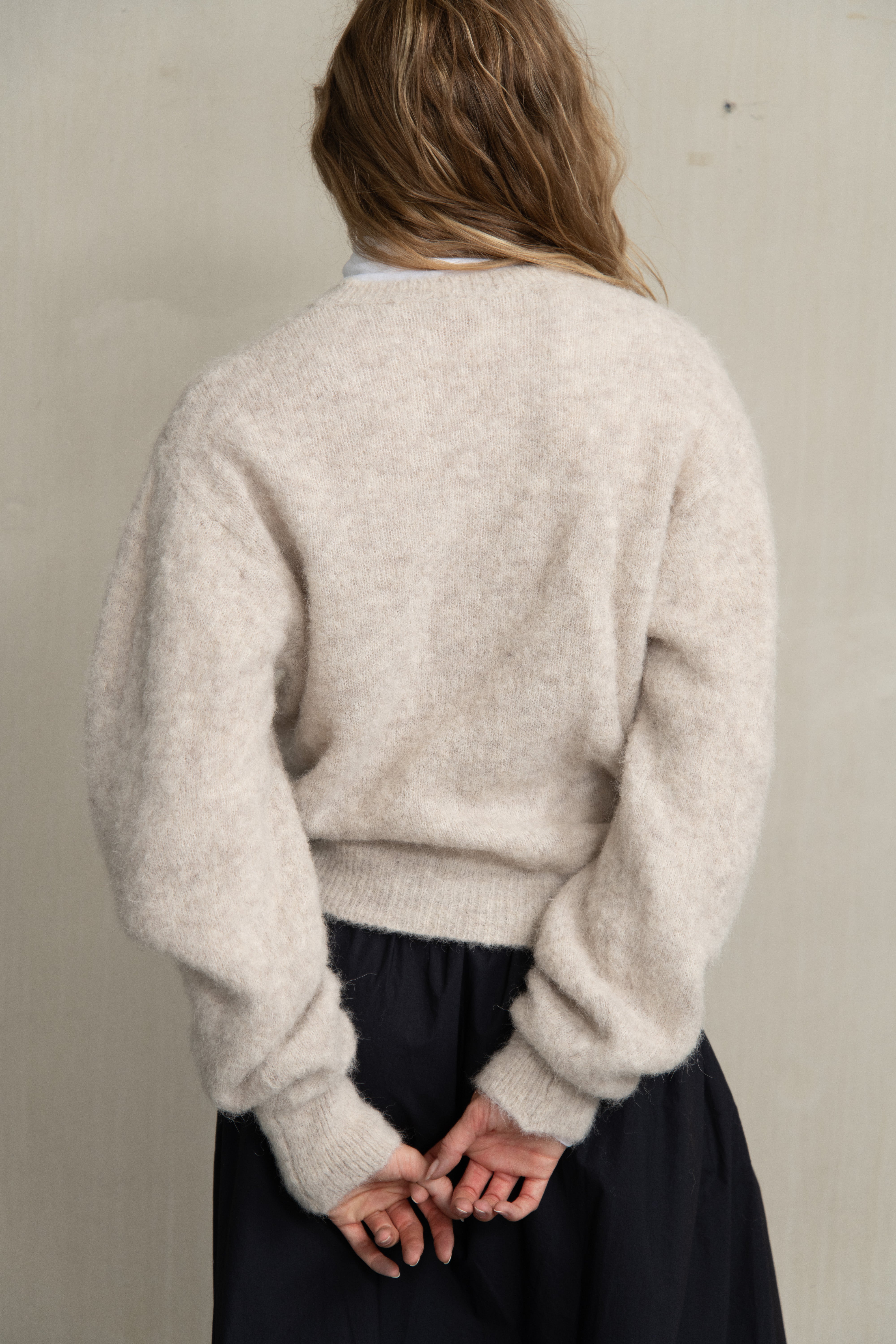 ANNA KNIT BEIGE MELANGE
