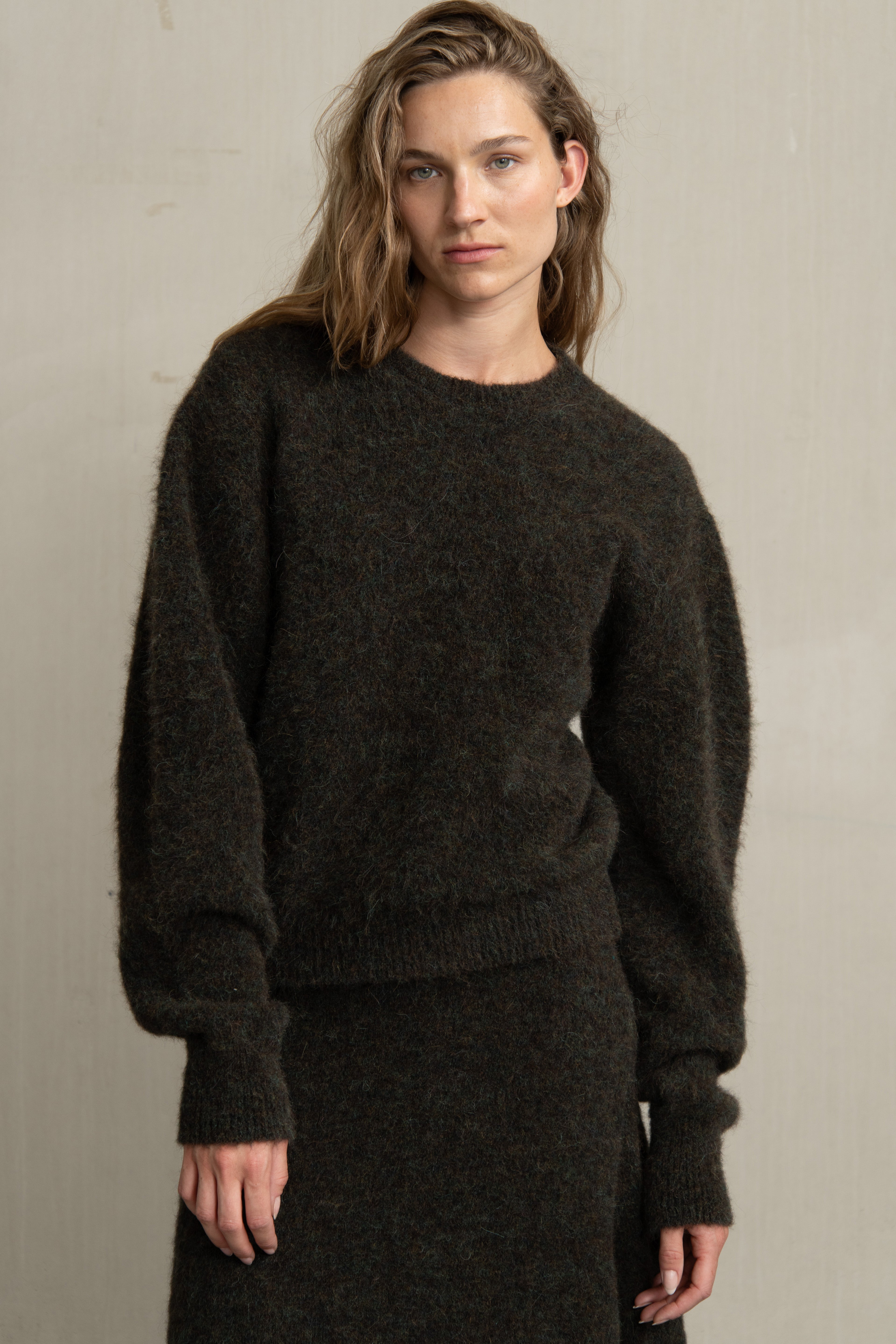 ANNA KNIT BROWN MIX