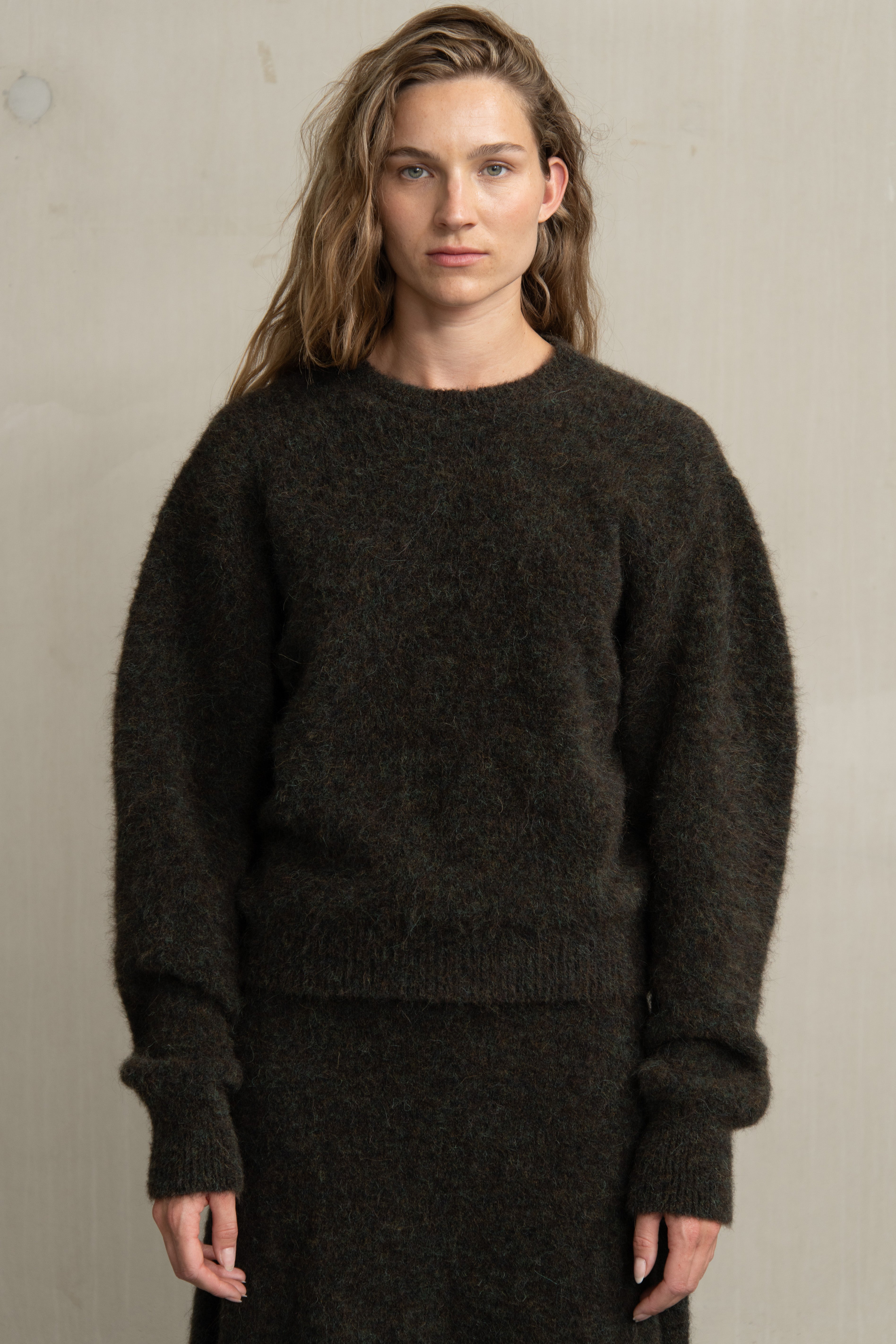 ANNA KNIT BROWN MIX