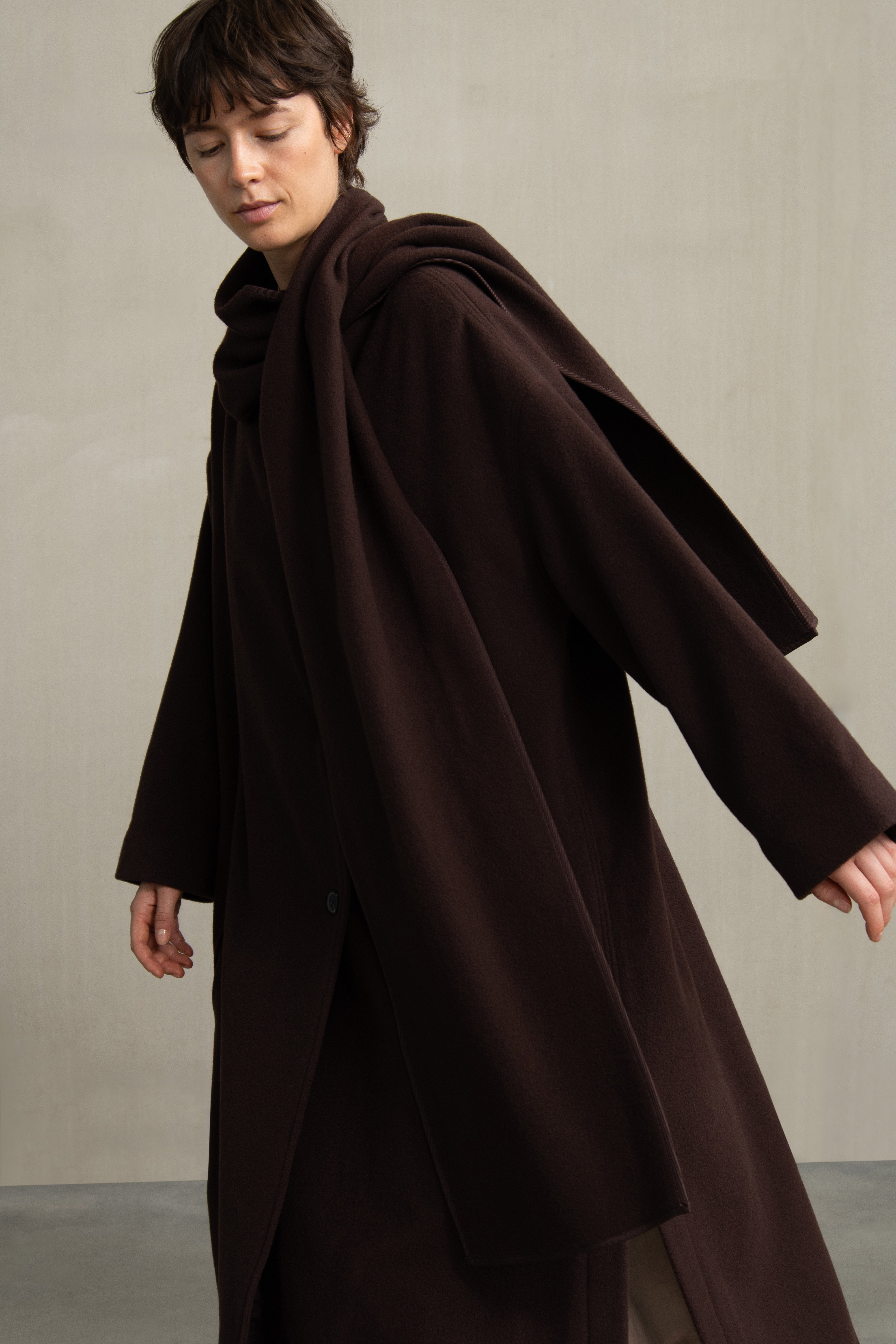 BRISA COAT BURGUNDY - HUMANOID