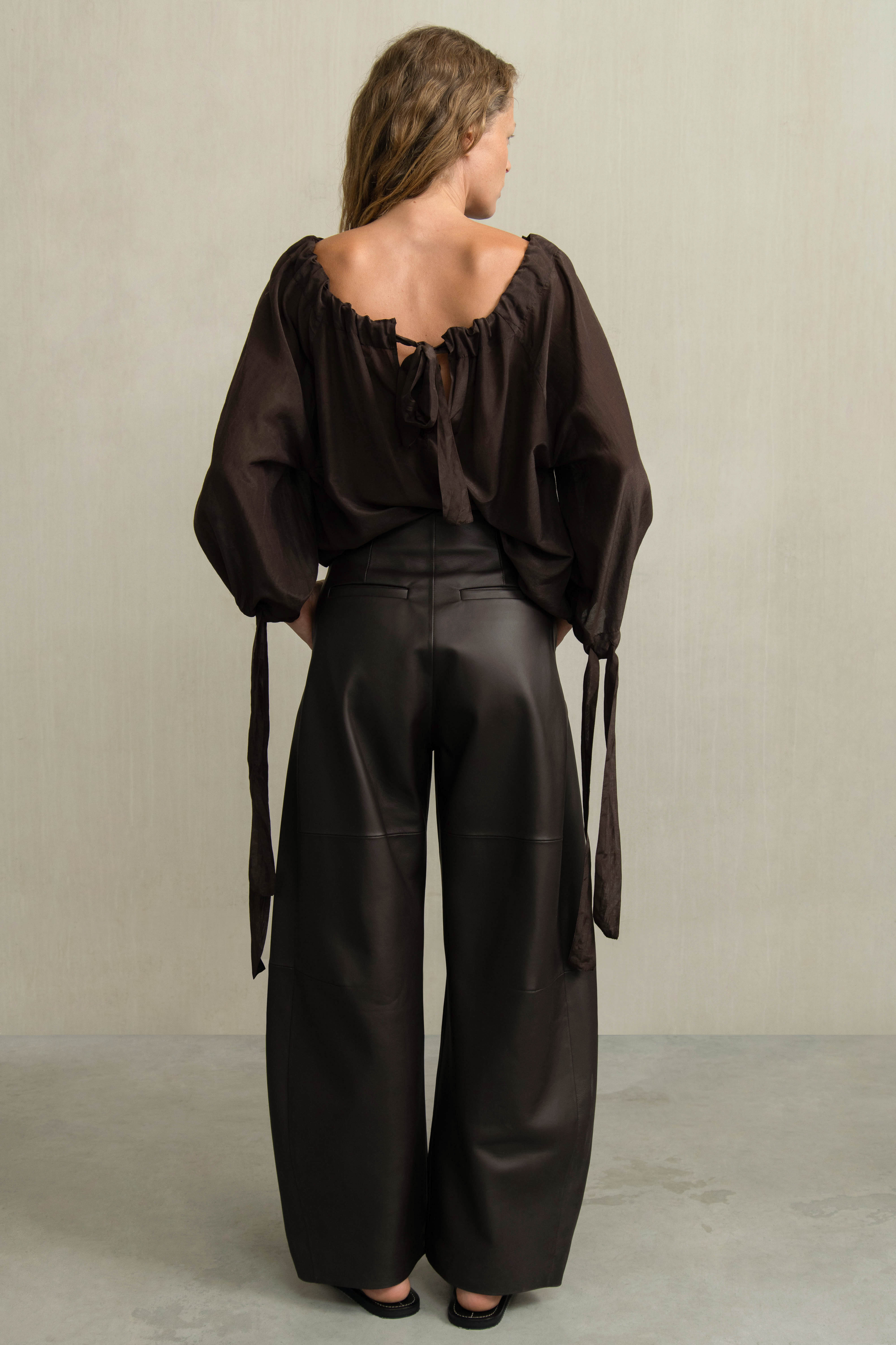 LENA TROUSERS DARK BROWN