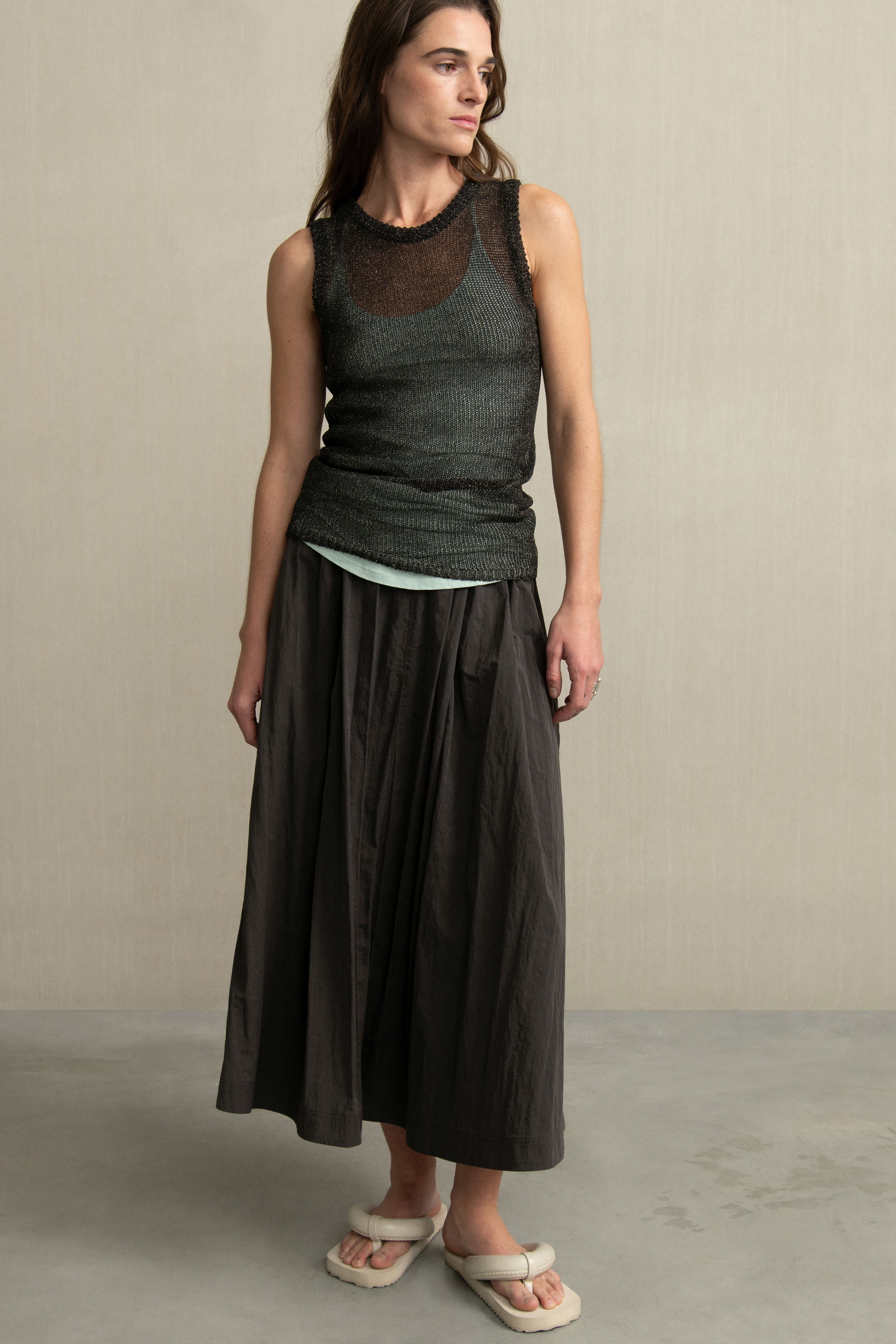 CHIA SKIRT DARK BROWN - HUMANOID