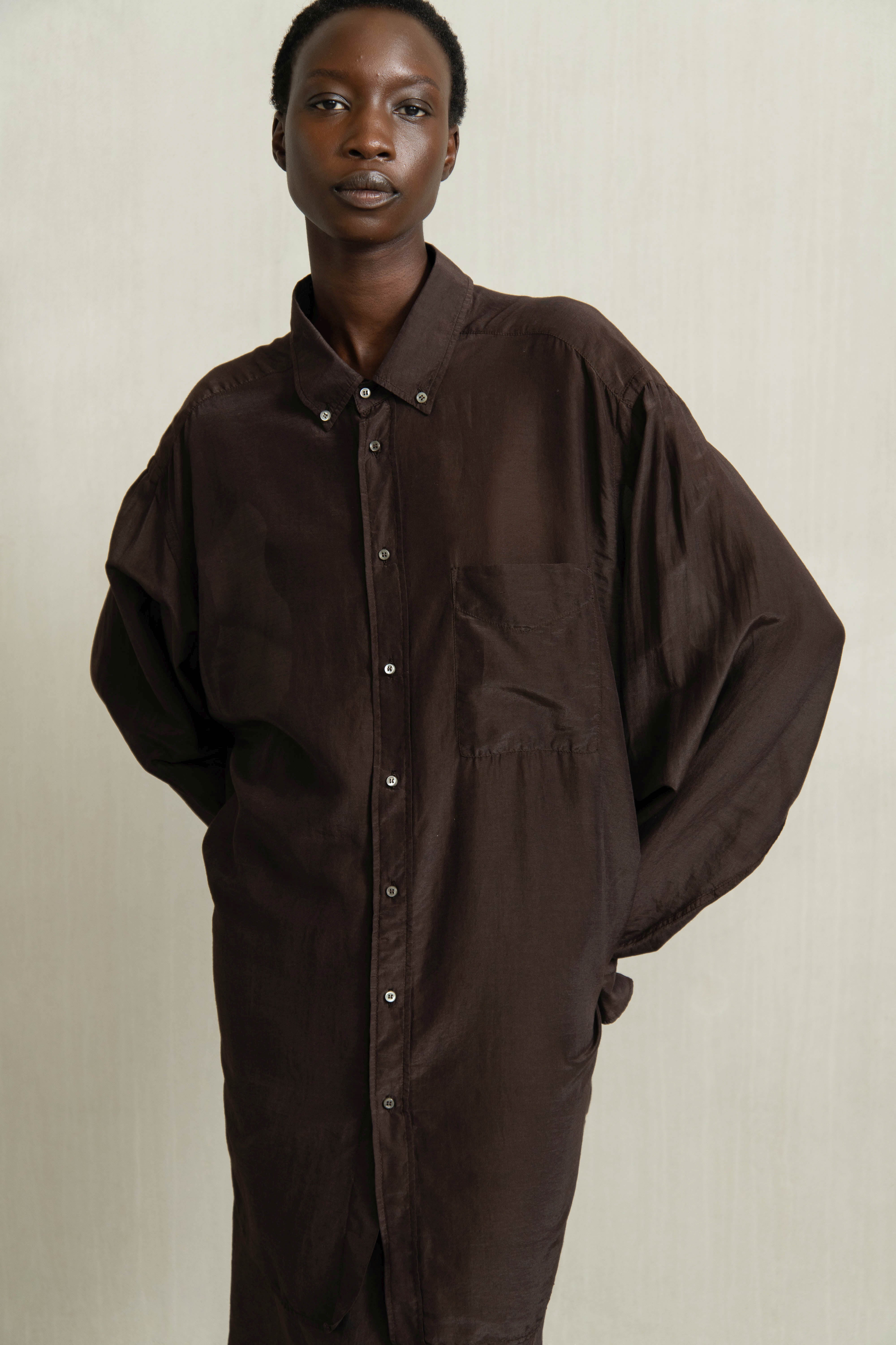 CHICHI BLOUSE DARK BROWN - HUMANOID