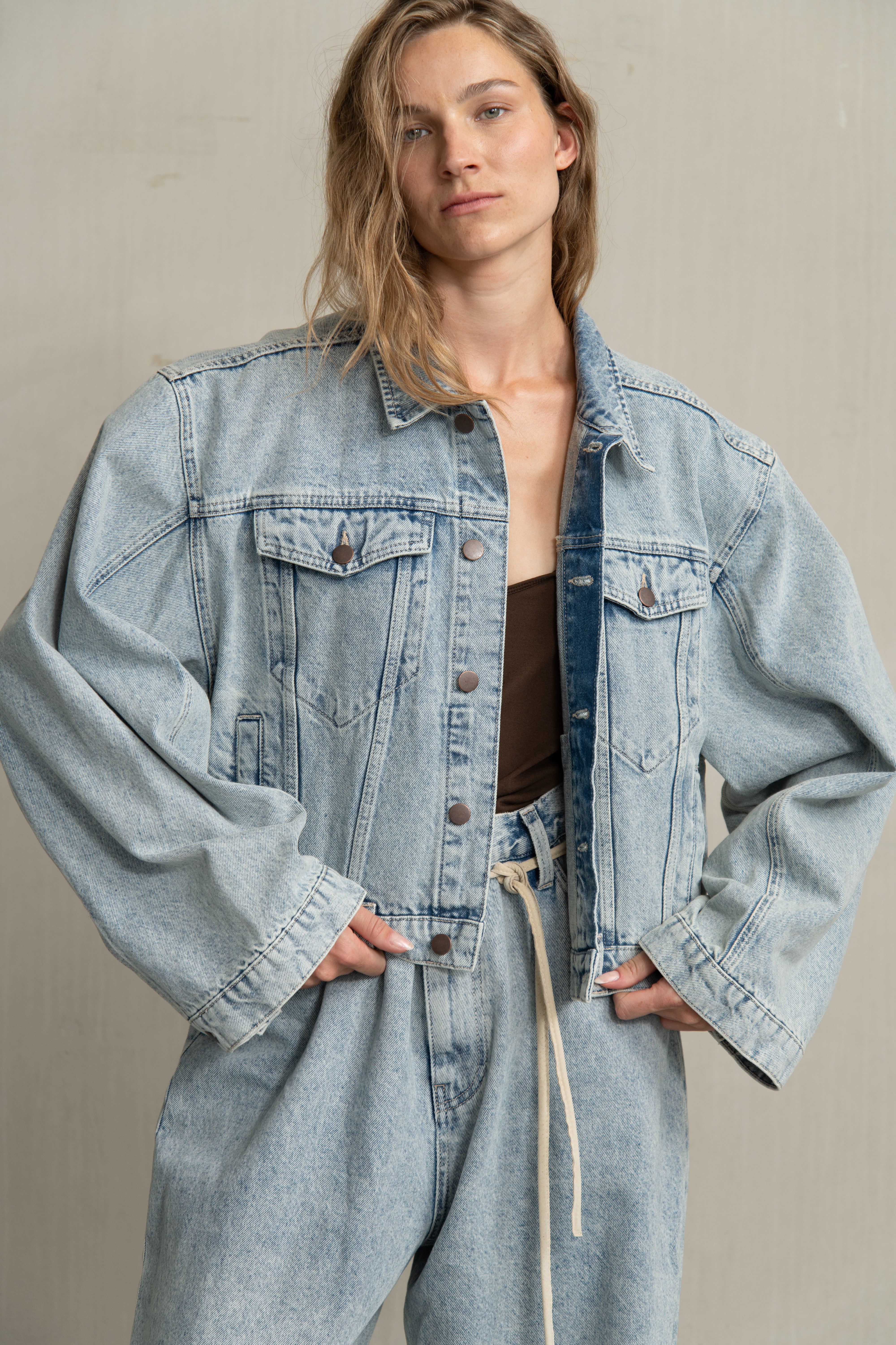 DARA JACKET BLEACHED DENIM