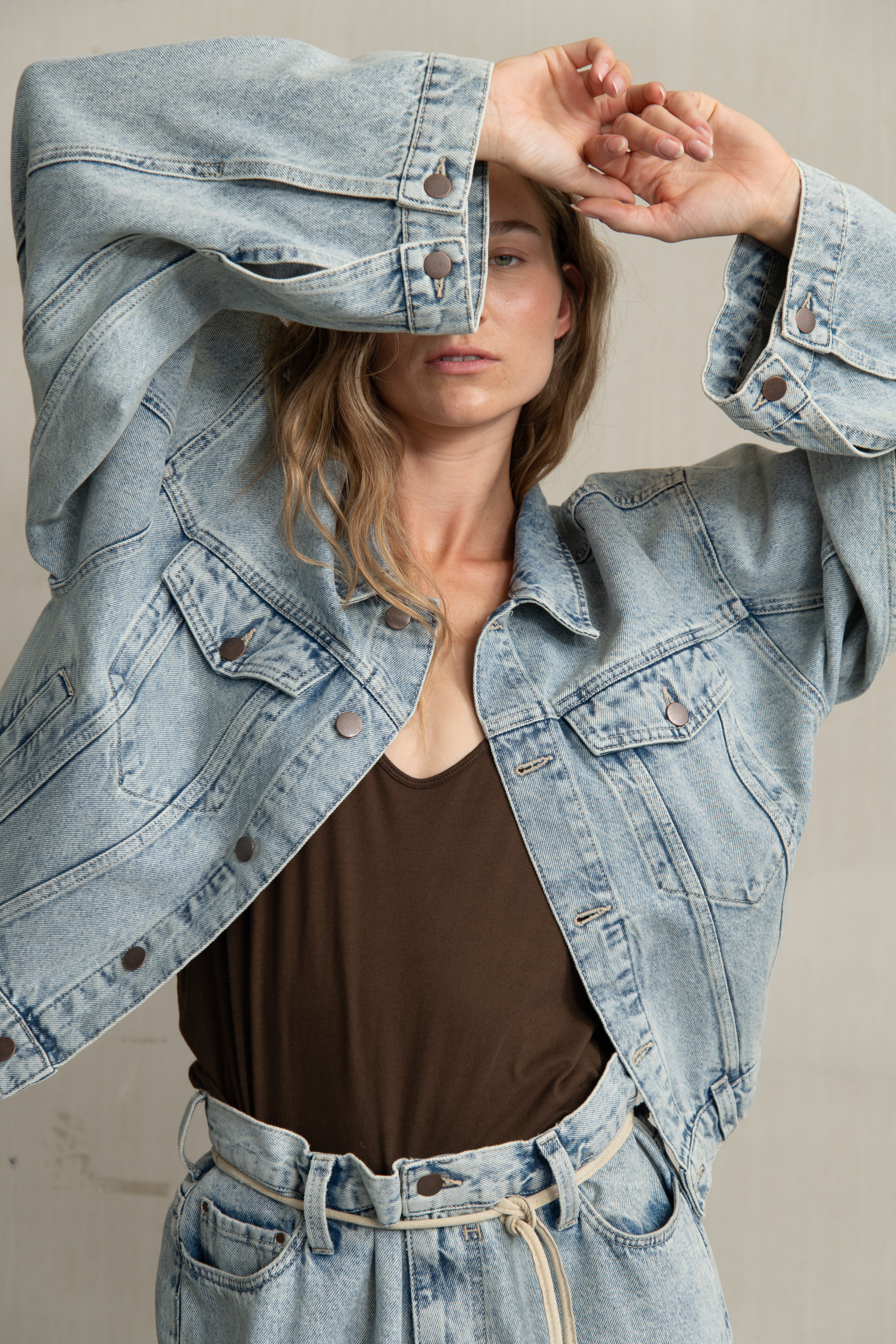 DARA JACKET BLEACHED DENIM