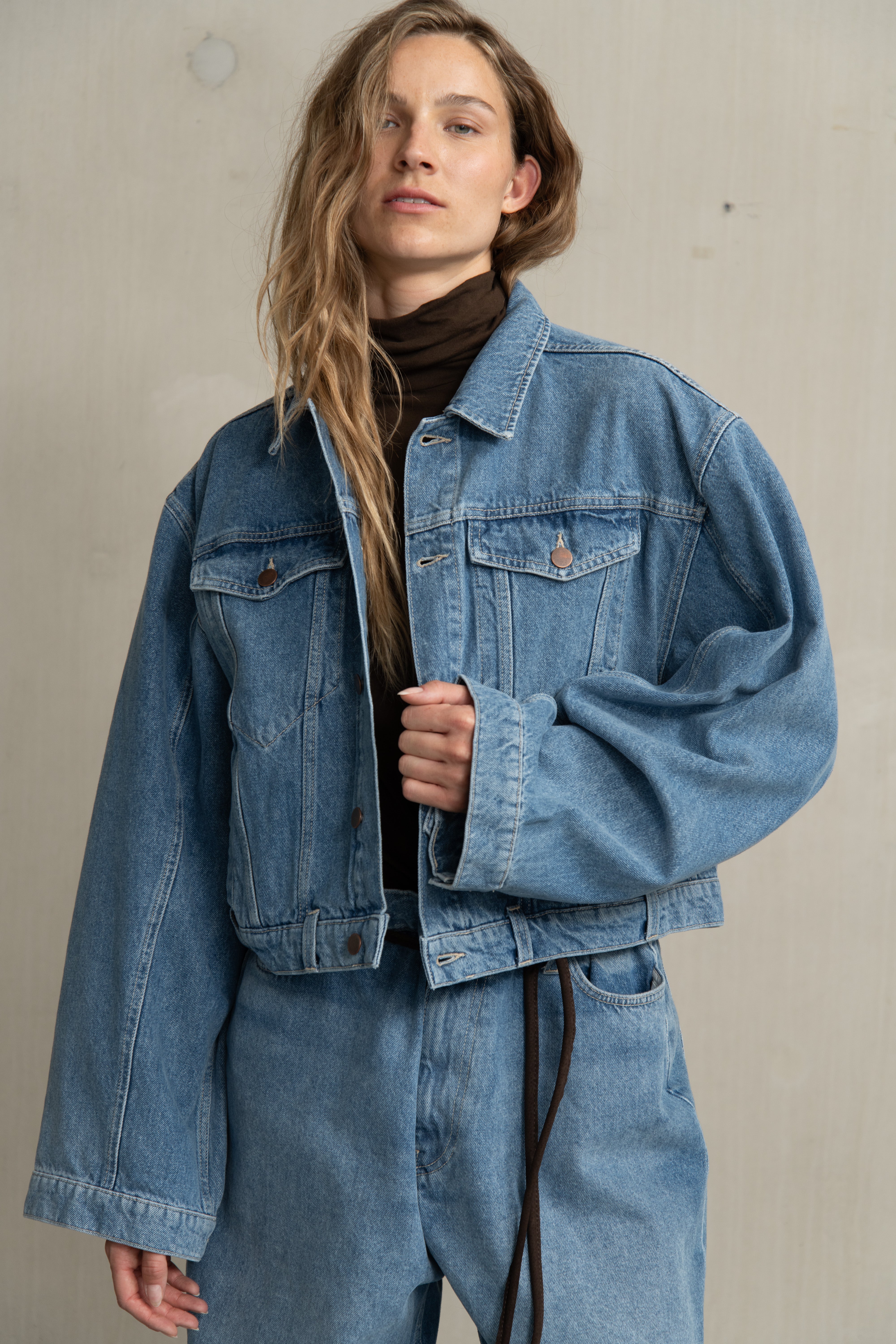 DARA JACKET STONEWASHED DENIM