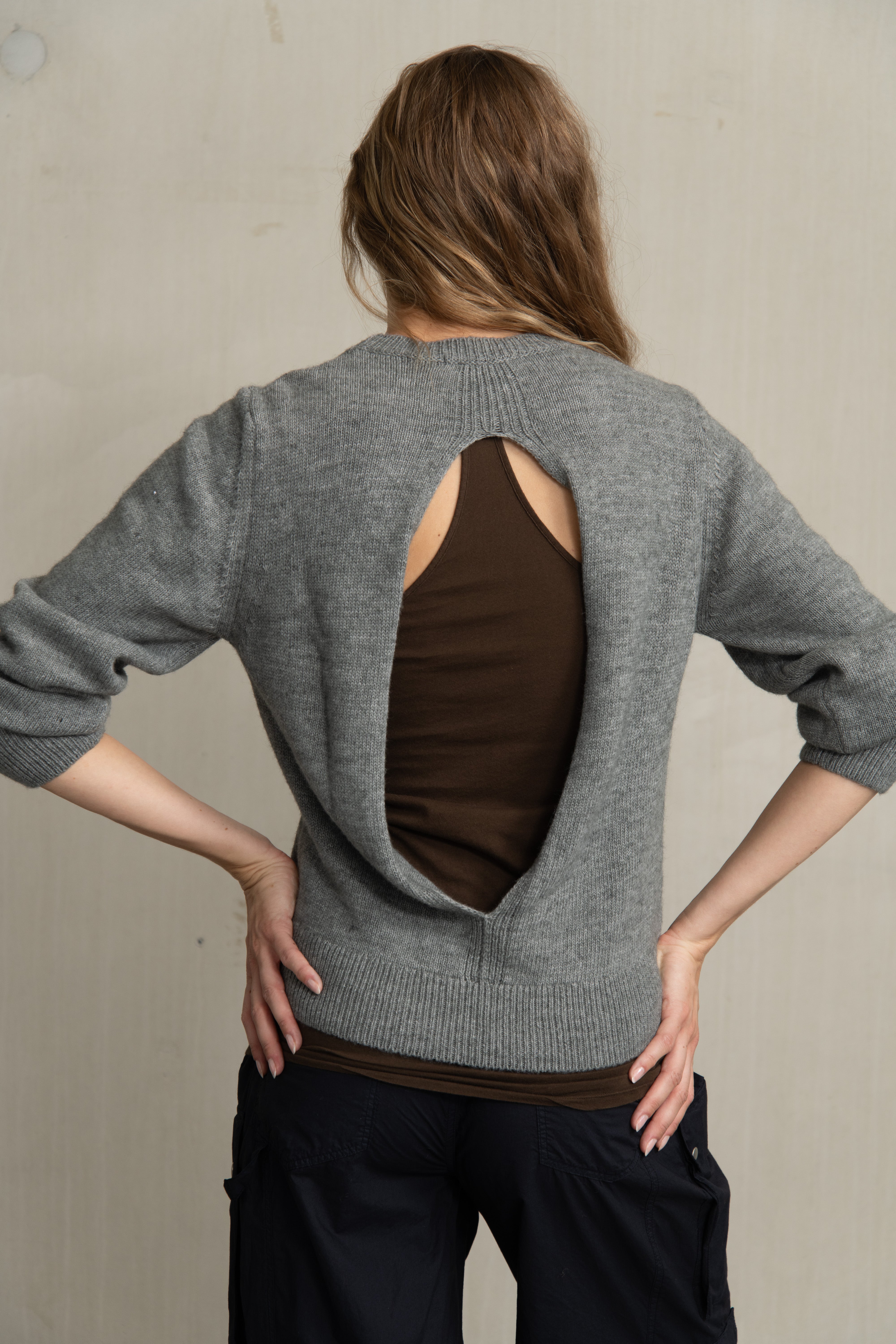 DIDO KNIT GREY MELANGE - HUMANOID