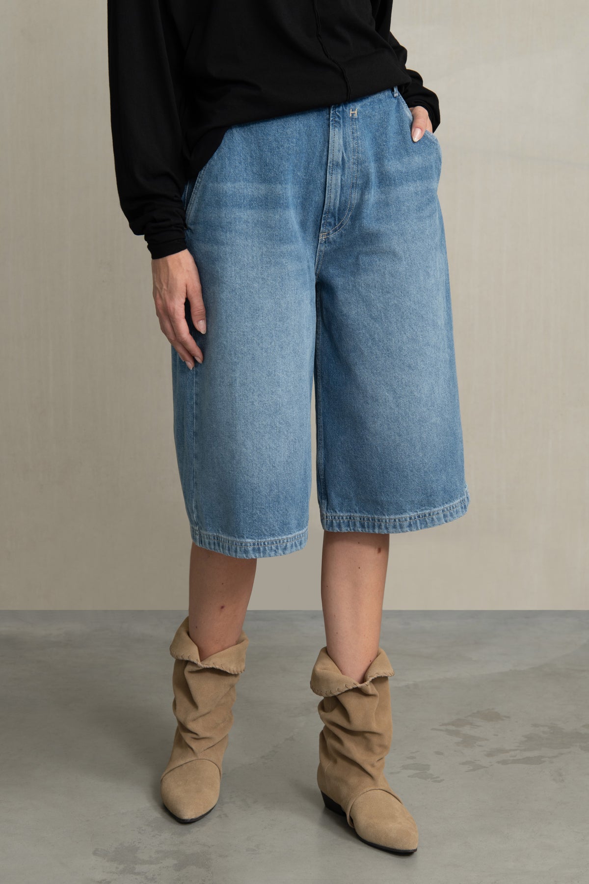 DORY SHORTS STONEWASHED DENIM