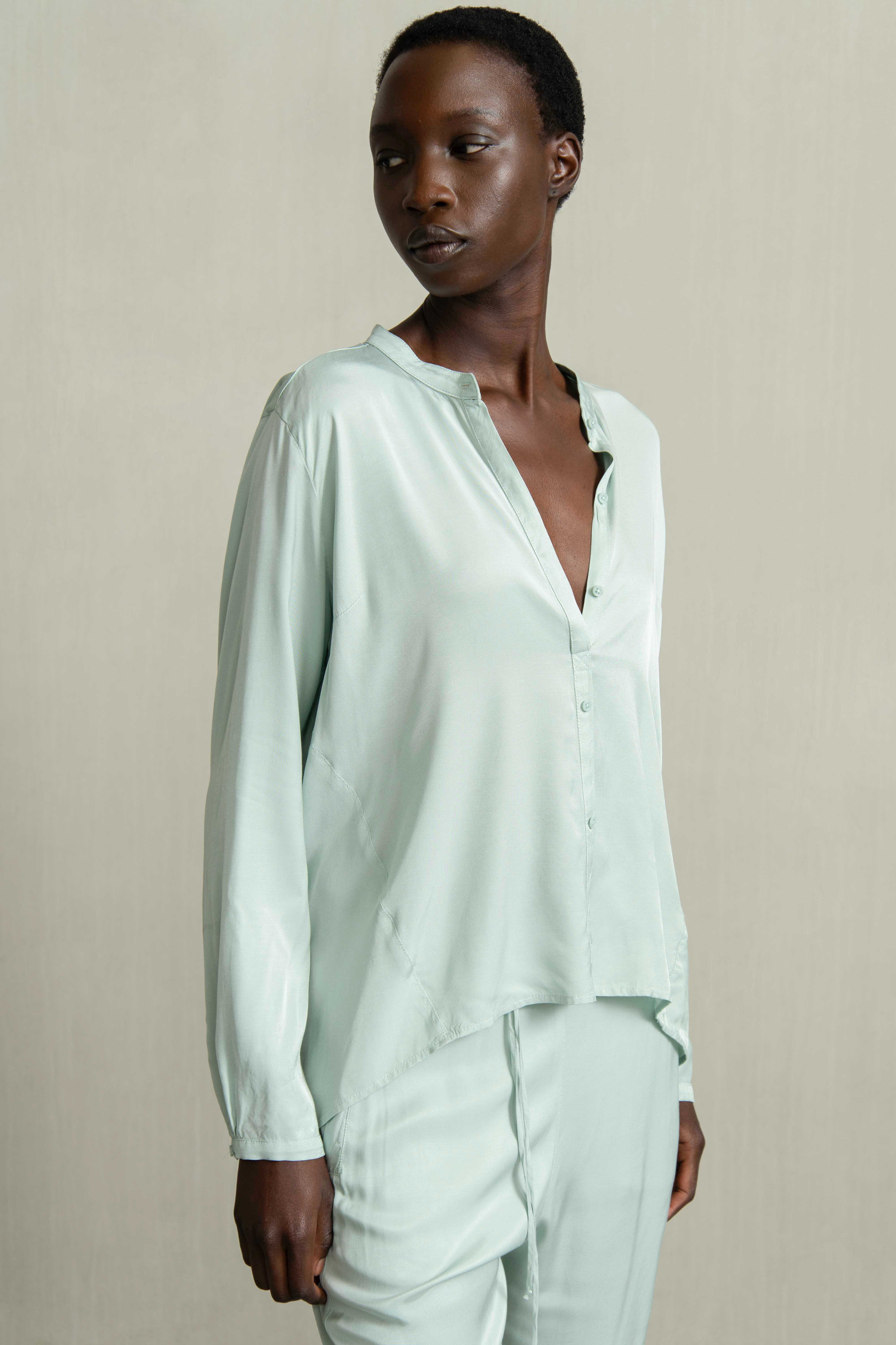 HARMONIA BLOUSE AQUA - HUMANOID