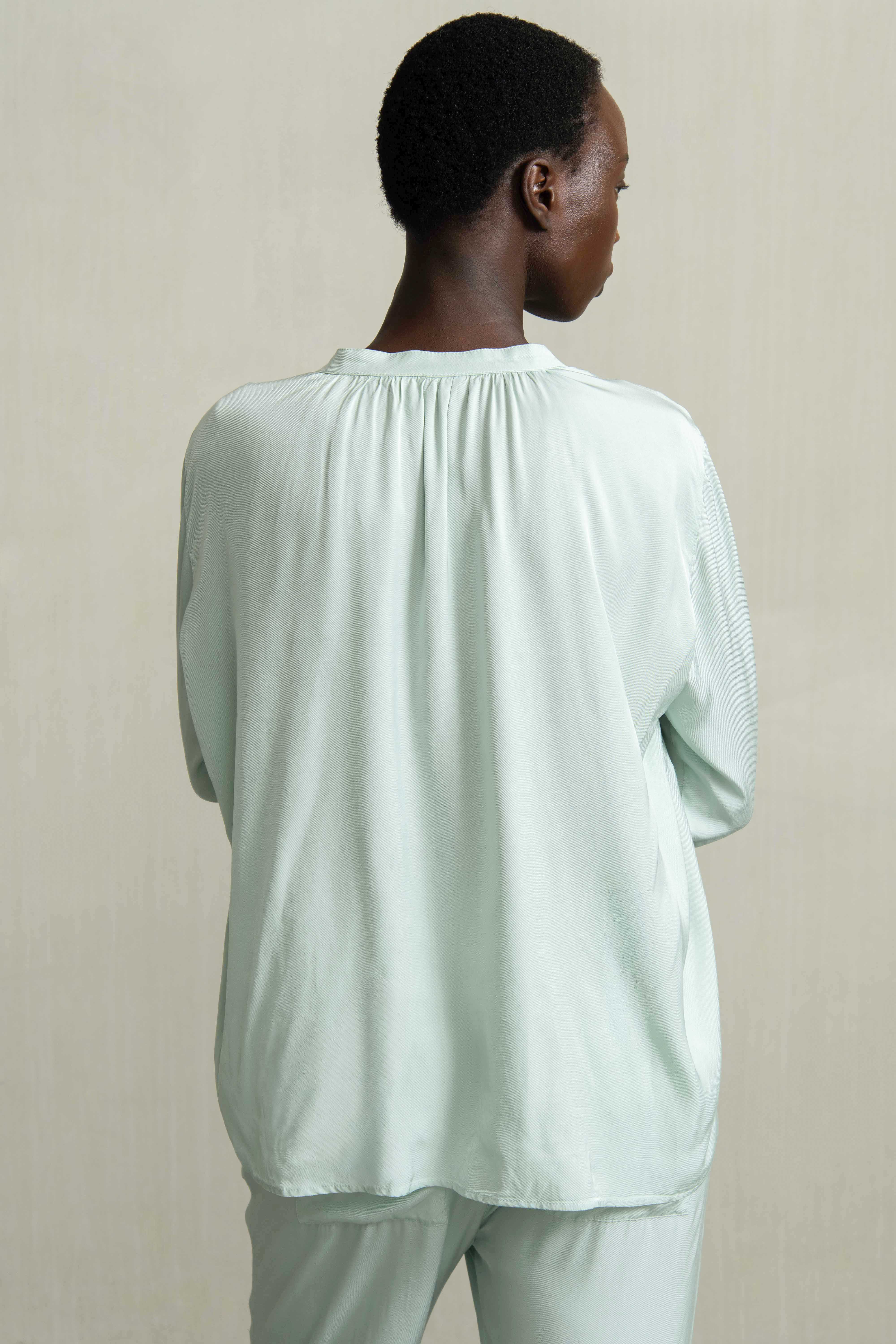 HARMONIA BLOUSE AQUA - HUMANOID