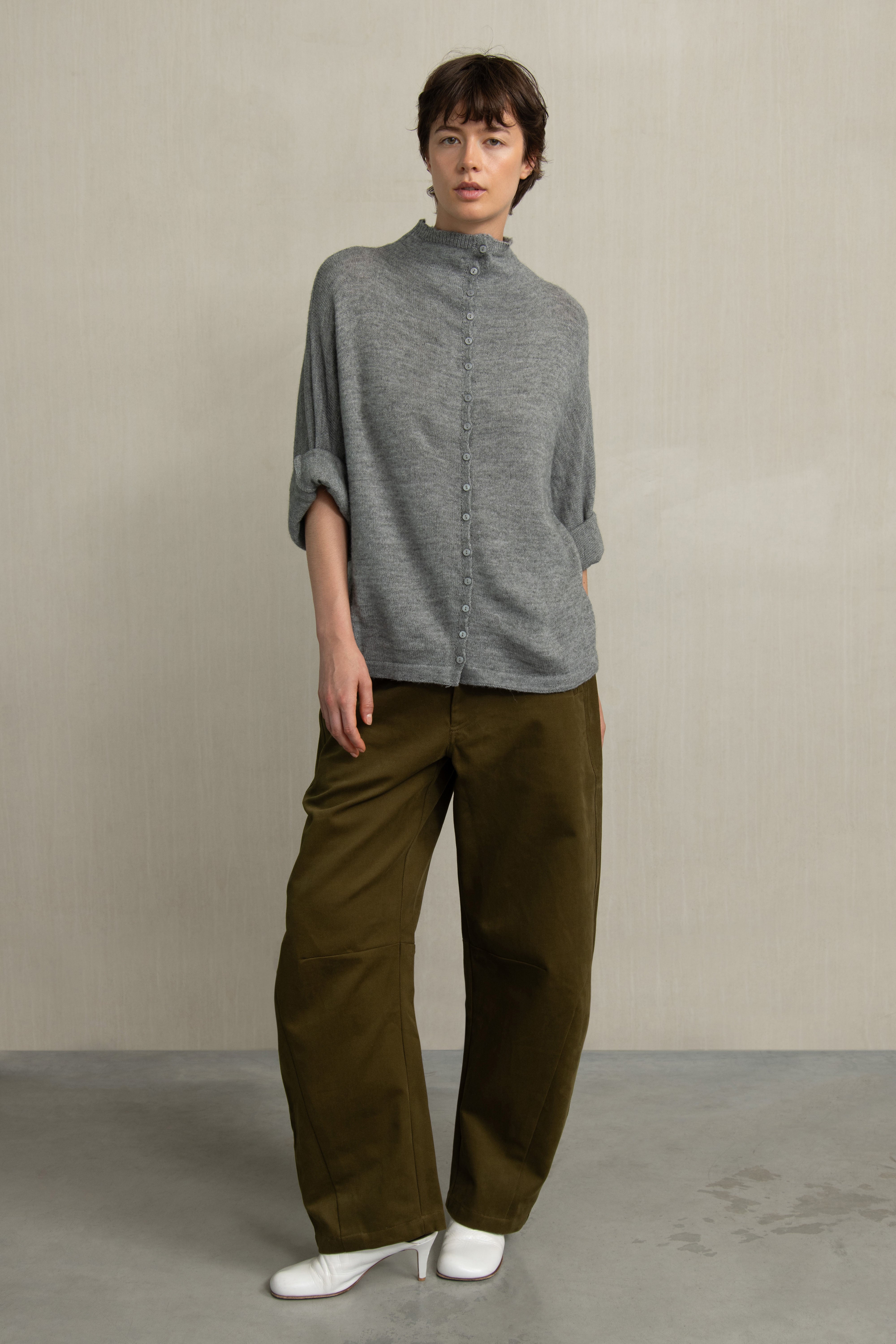 DIORA KNIT GREY MELANGE - HUMANOID