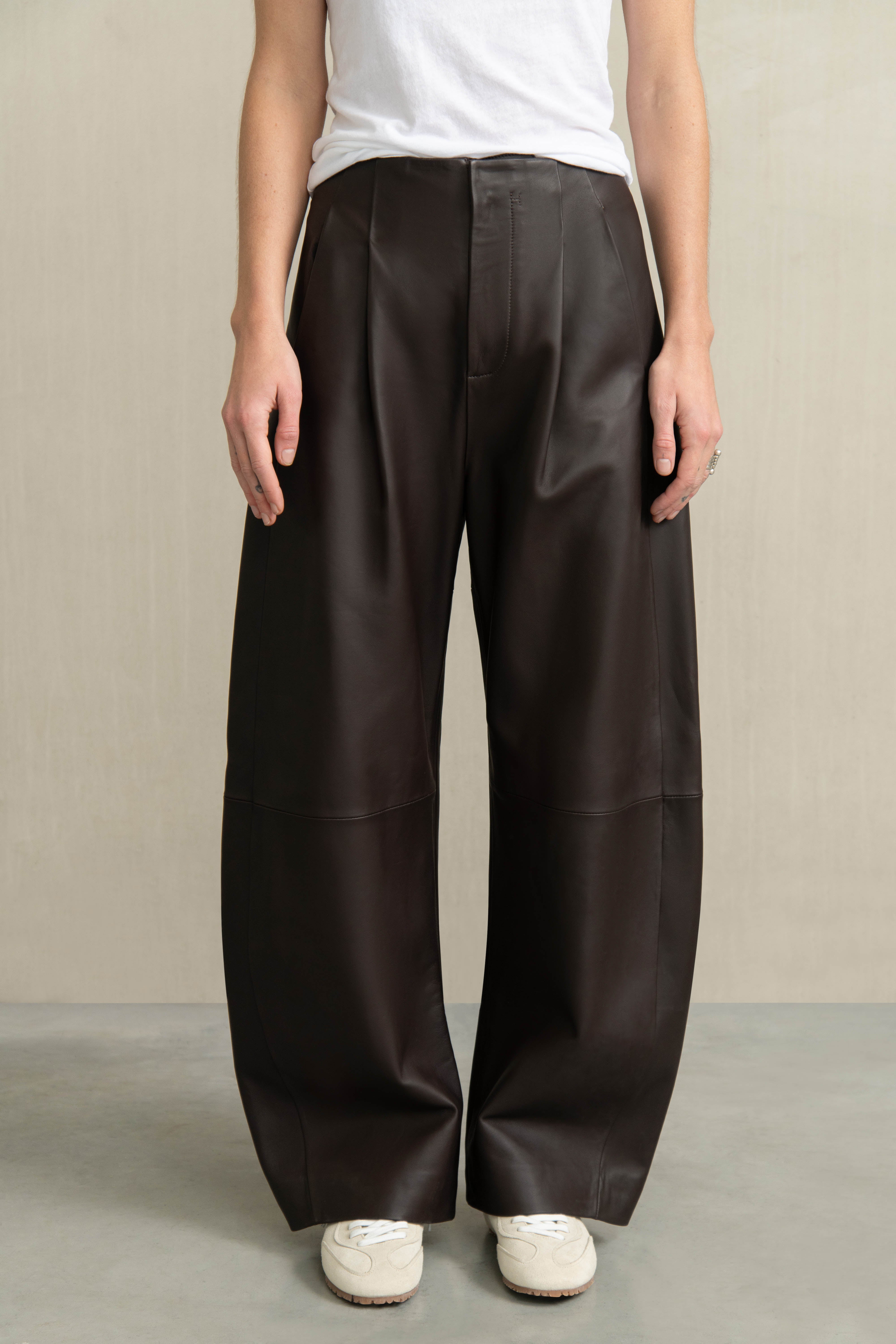 LENA TROUSERS DARK BROWN
