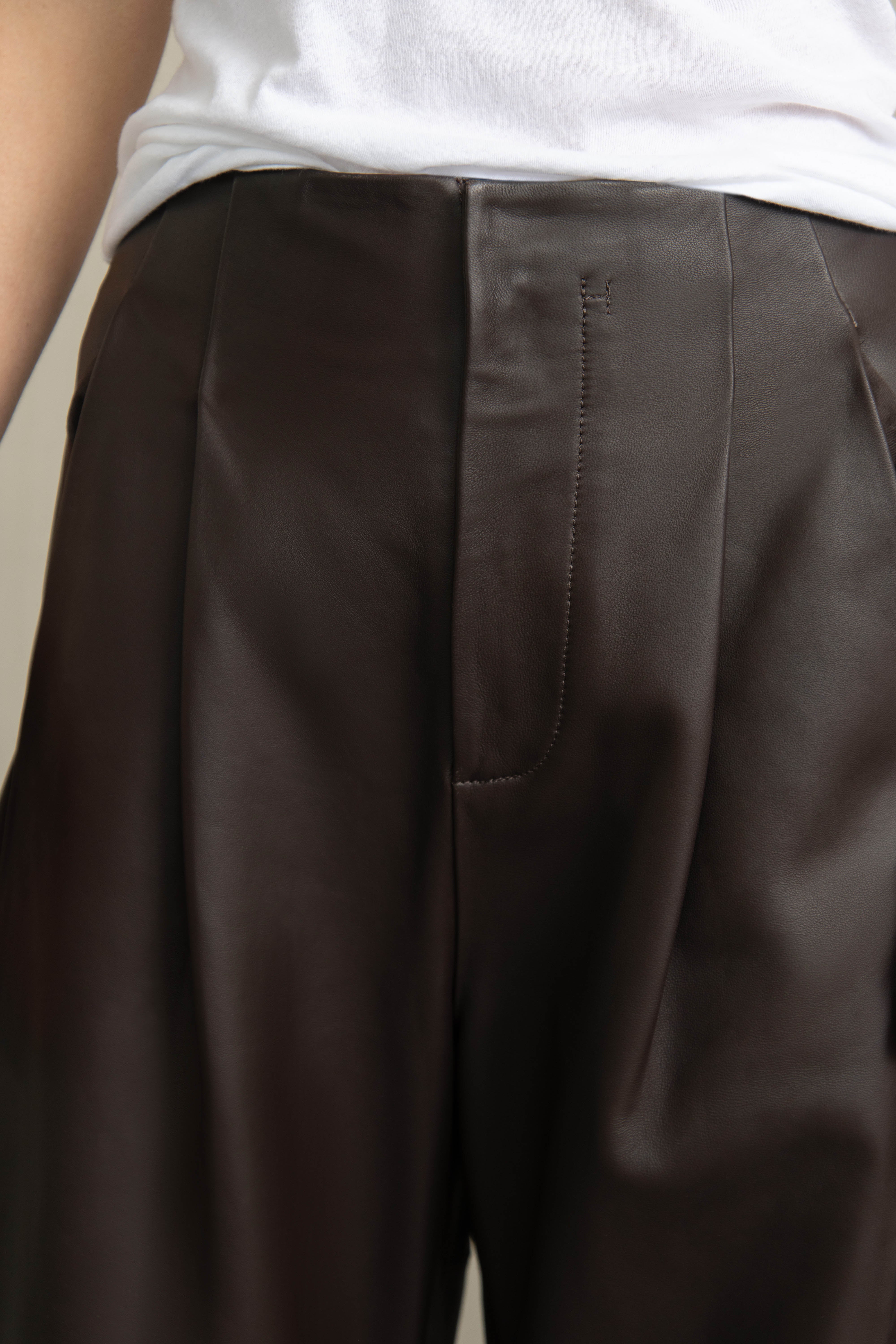 LENA TROUSERS DARK BROWN - HUMANOID