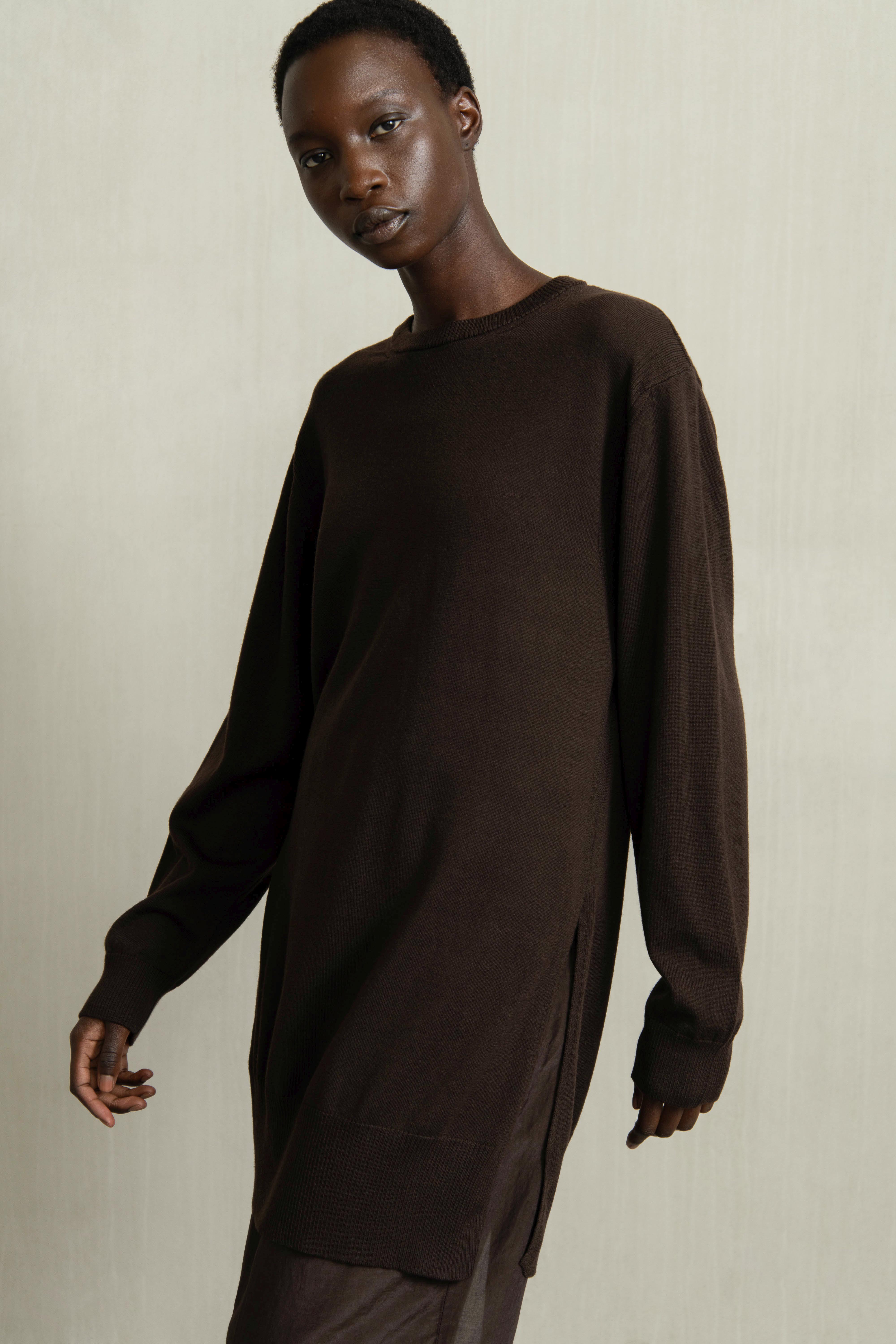 MARIE KNIT DARK BROWN