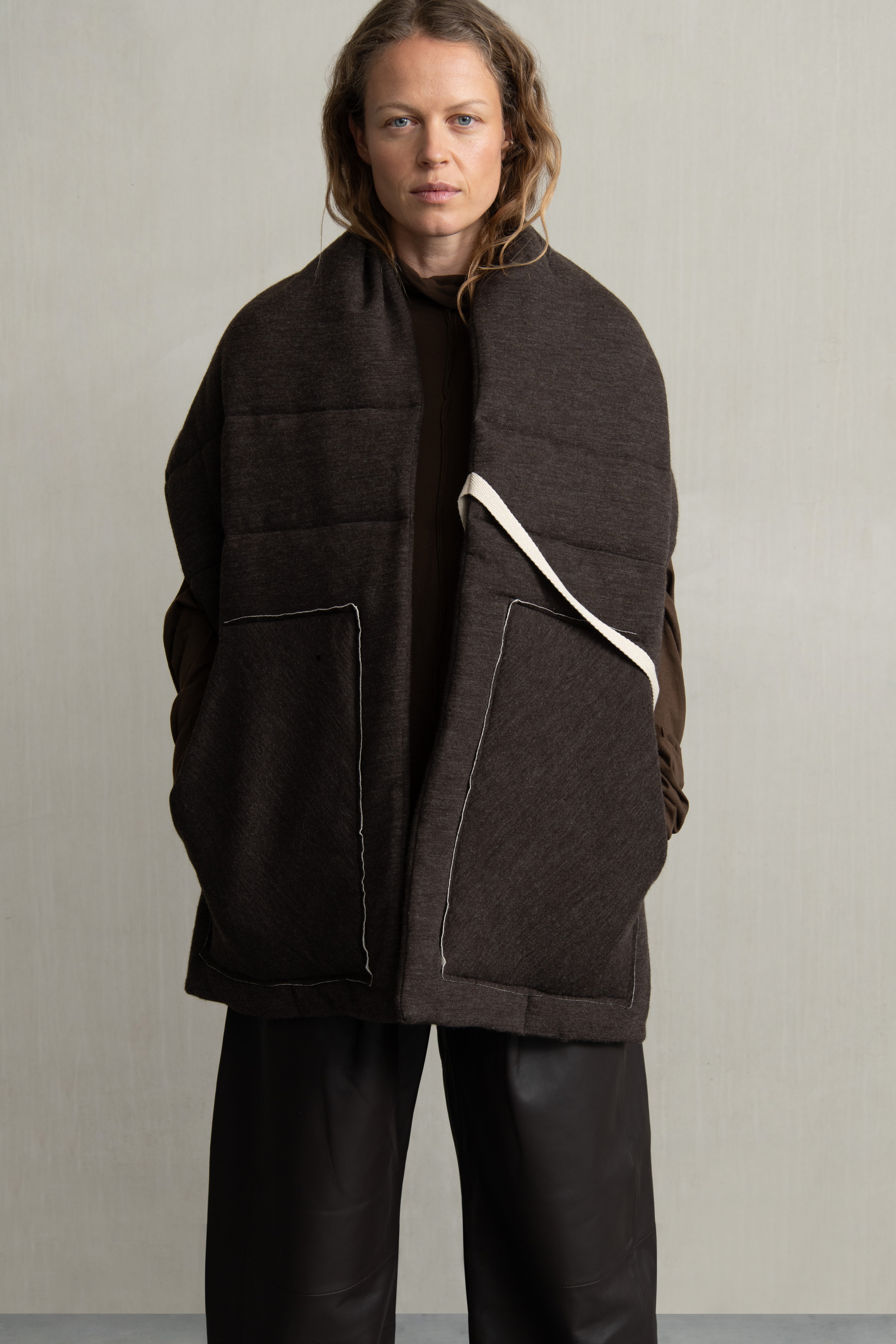 PIEN WRAP BROWN MELANGE