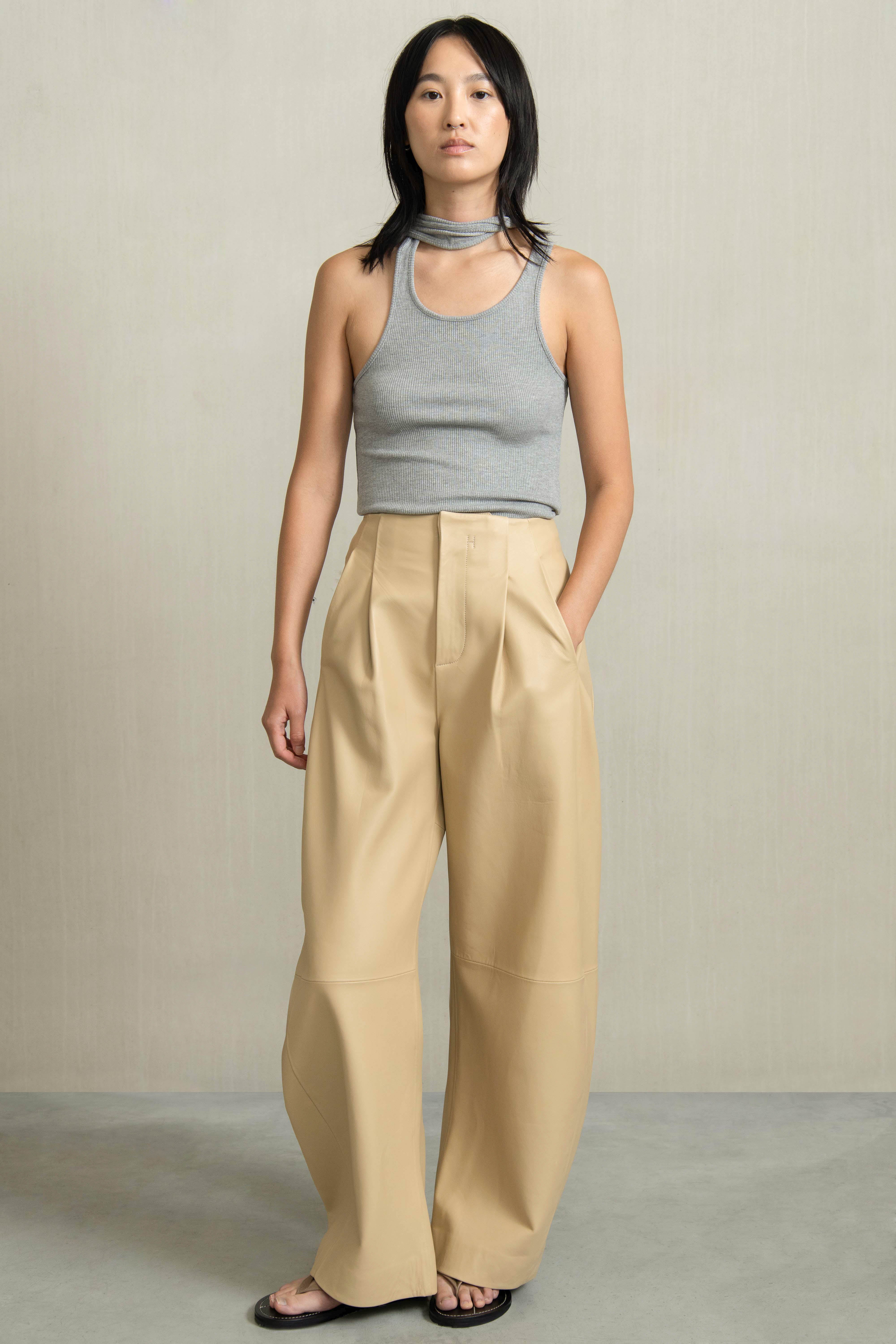 LENA TROUSERS LIGHT CAMEL - HUMANOID