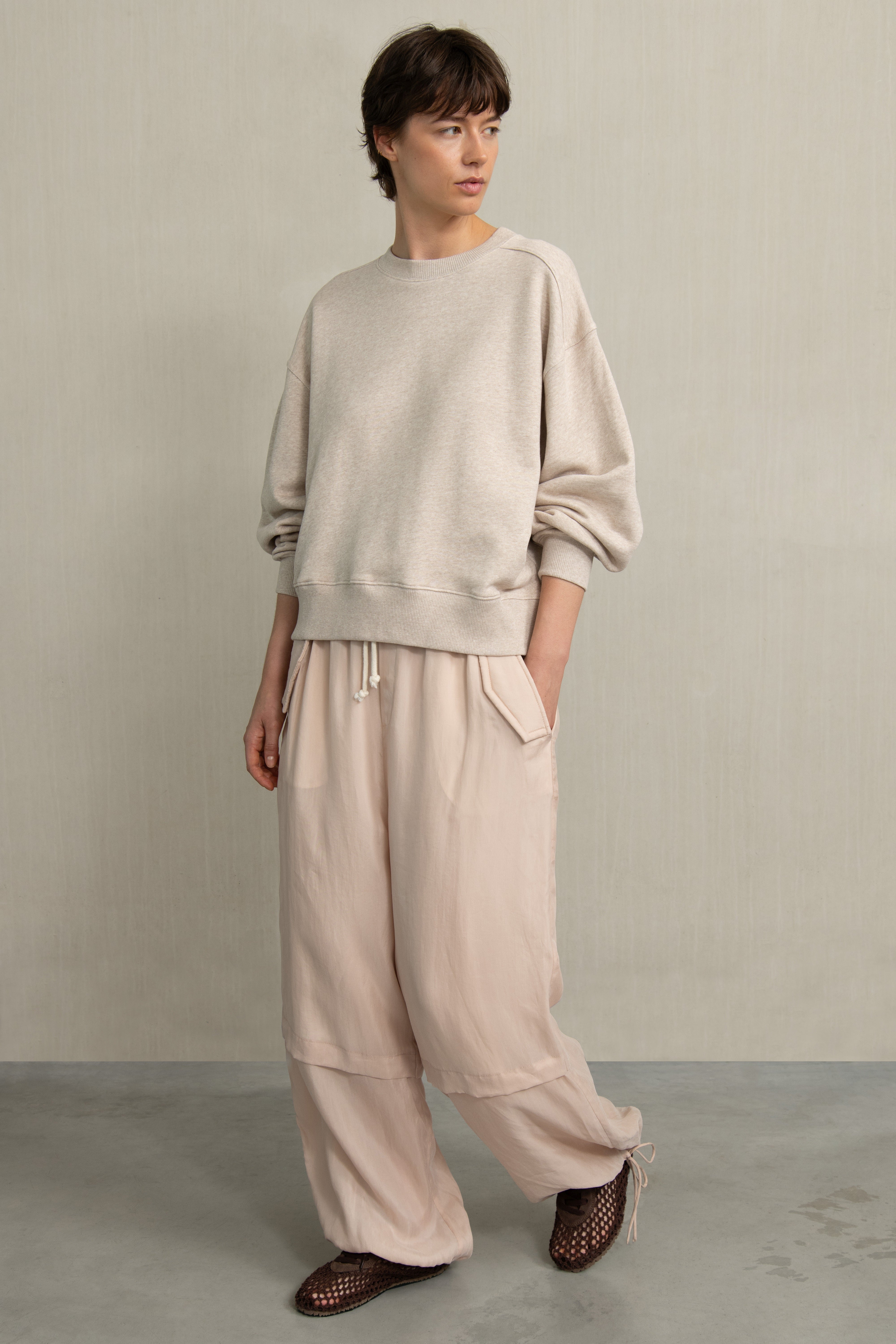 SASKA TOP BEIGE MELANGE - HUMANOID