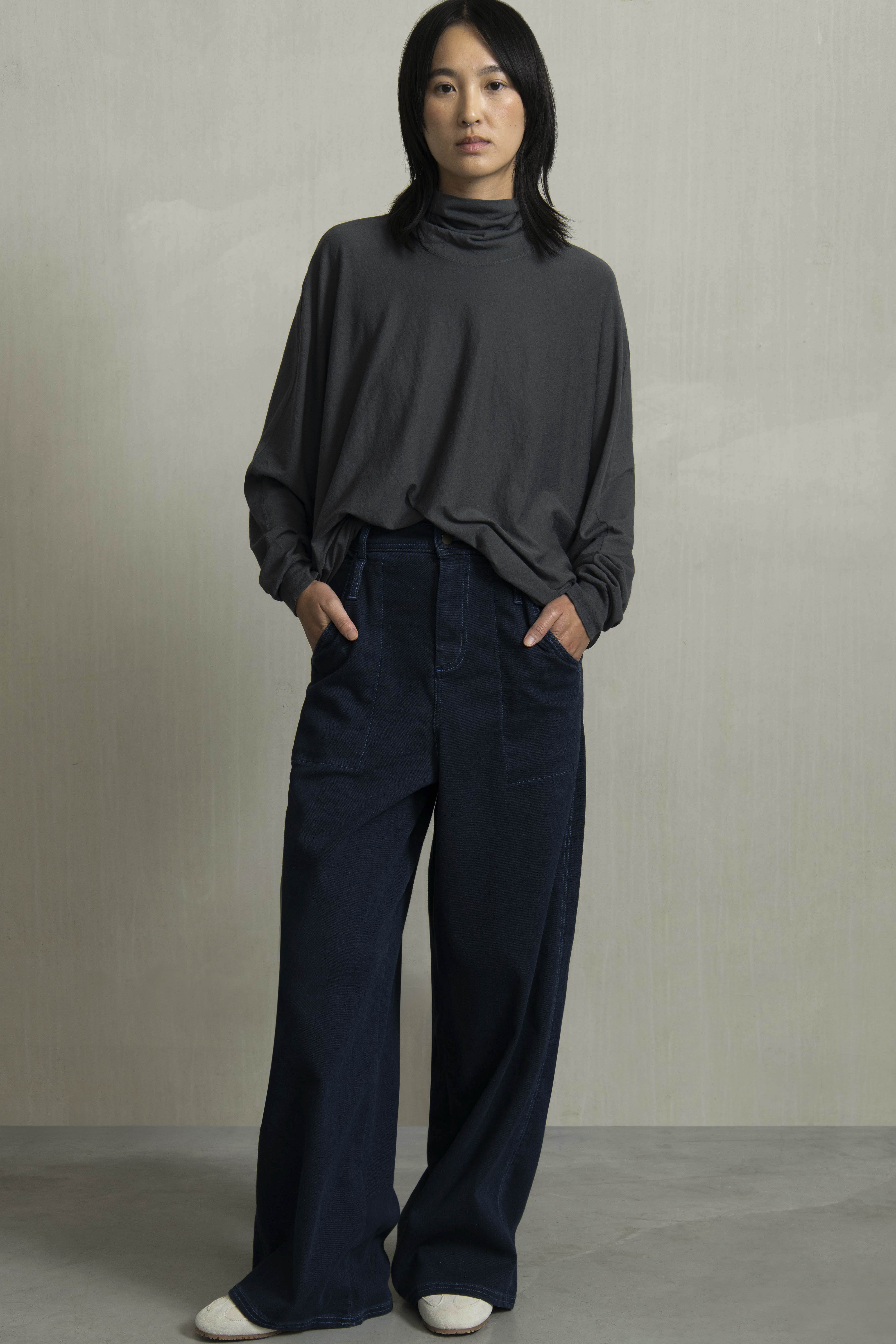 SHEEN TROUSERS LAPIS