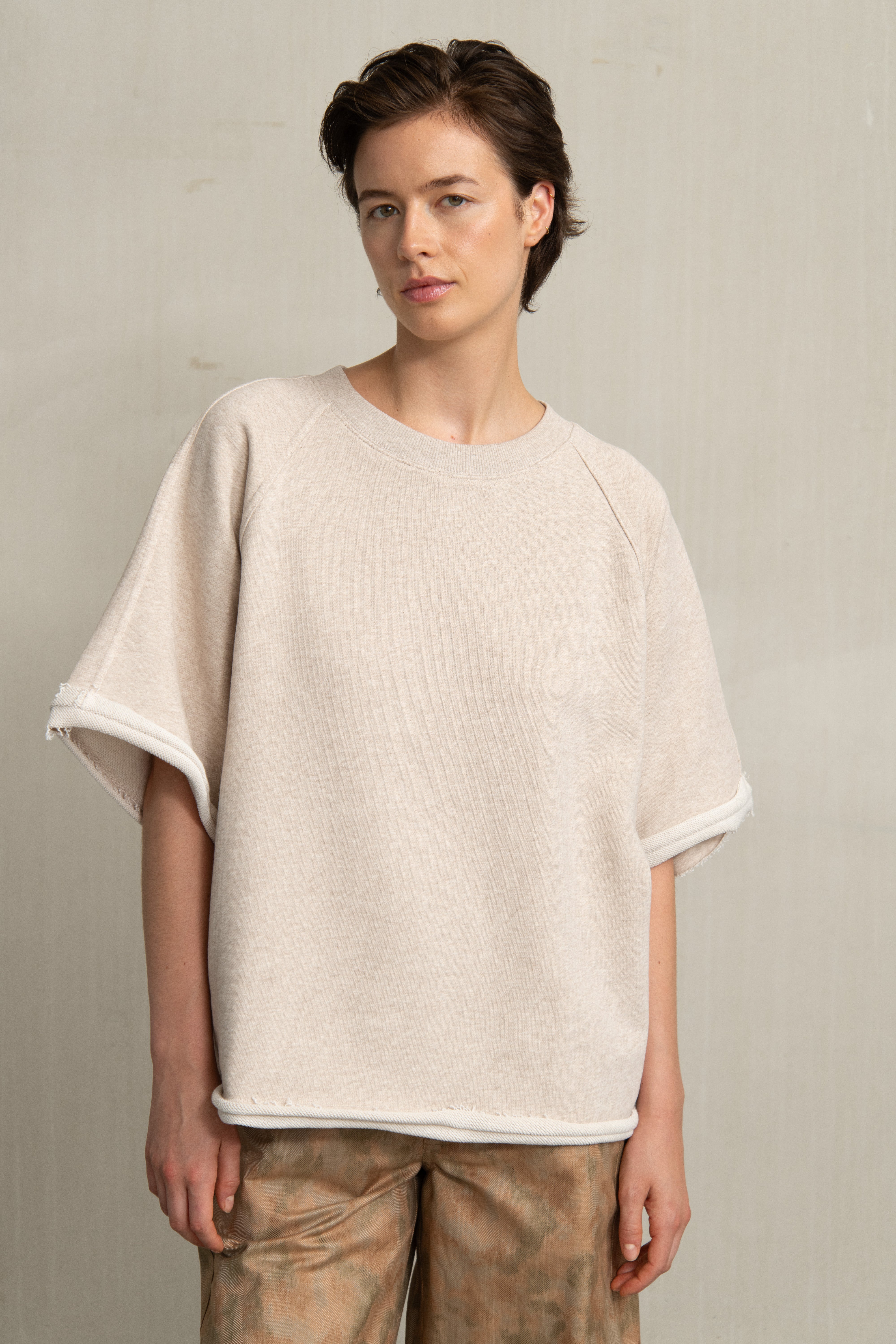 SUZEE TOP BEIGE MELANGE - HUMANOID