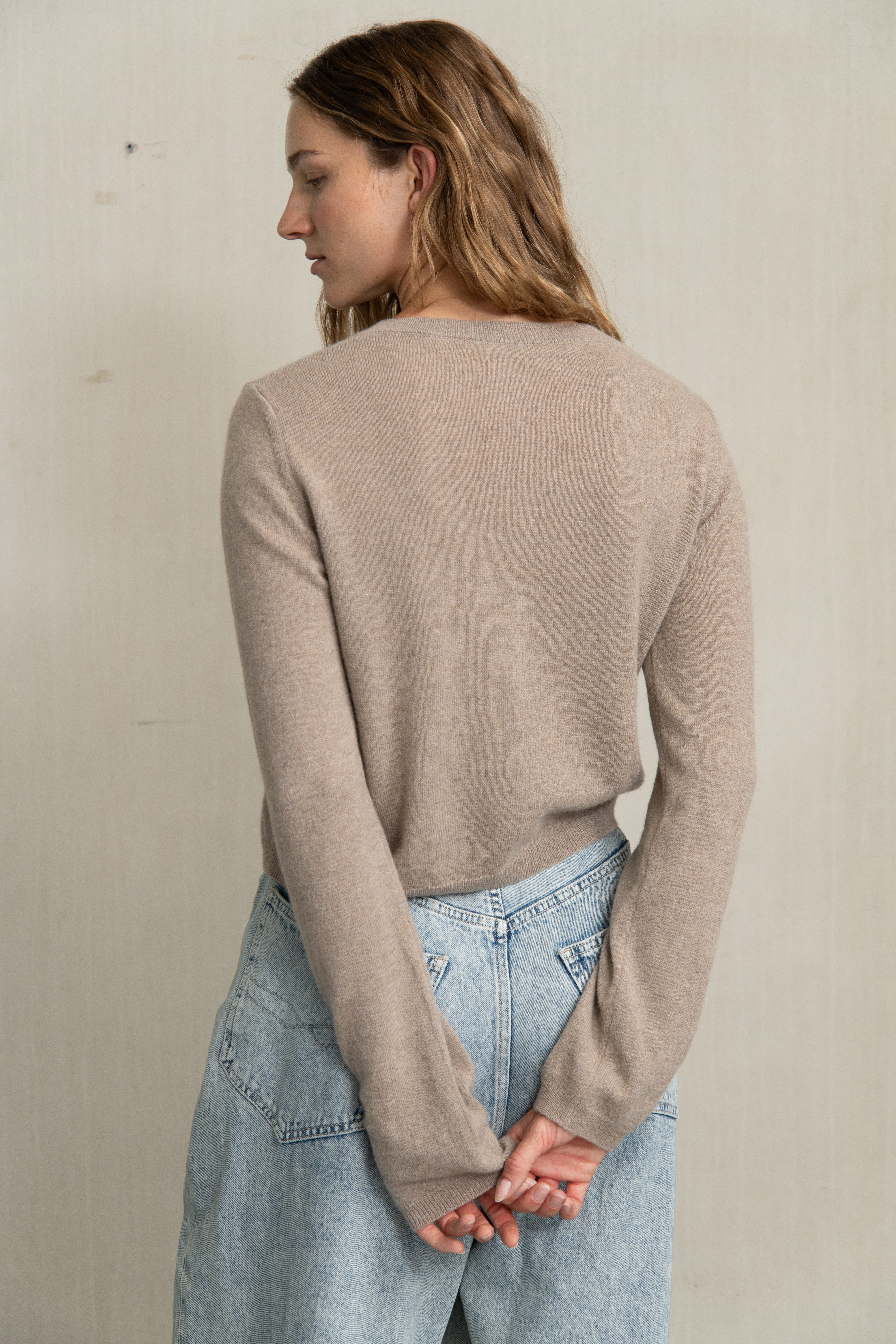 TATE KNIT BEIGE MELANGE