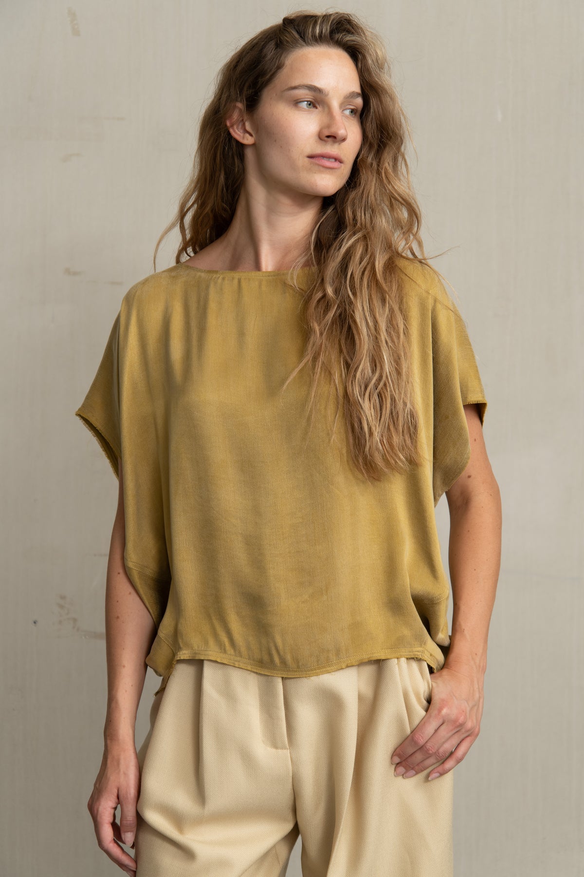 THIRZA TOP MUSTARD