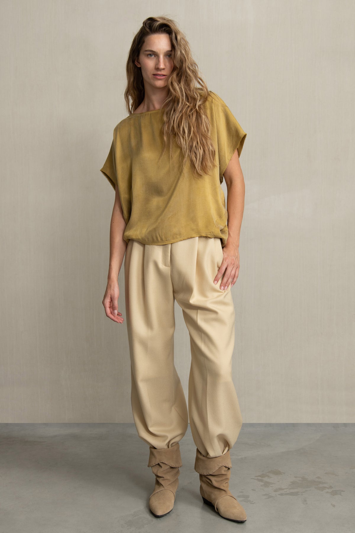 THIRZA TOP MUSTARD