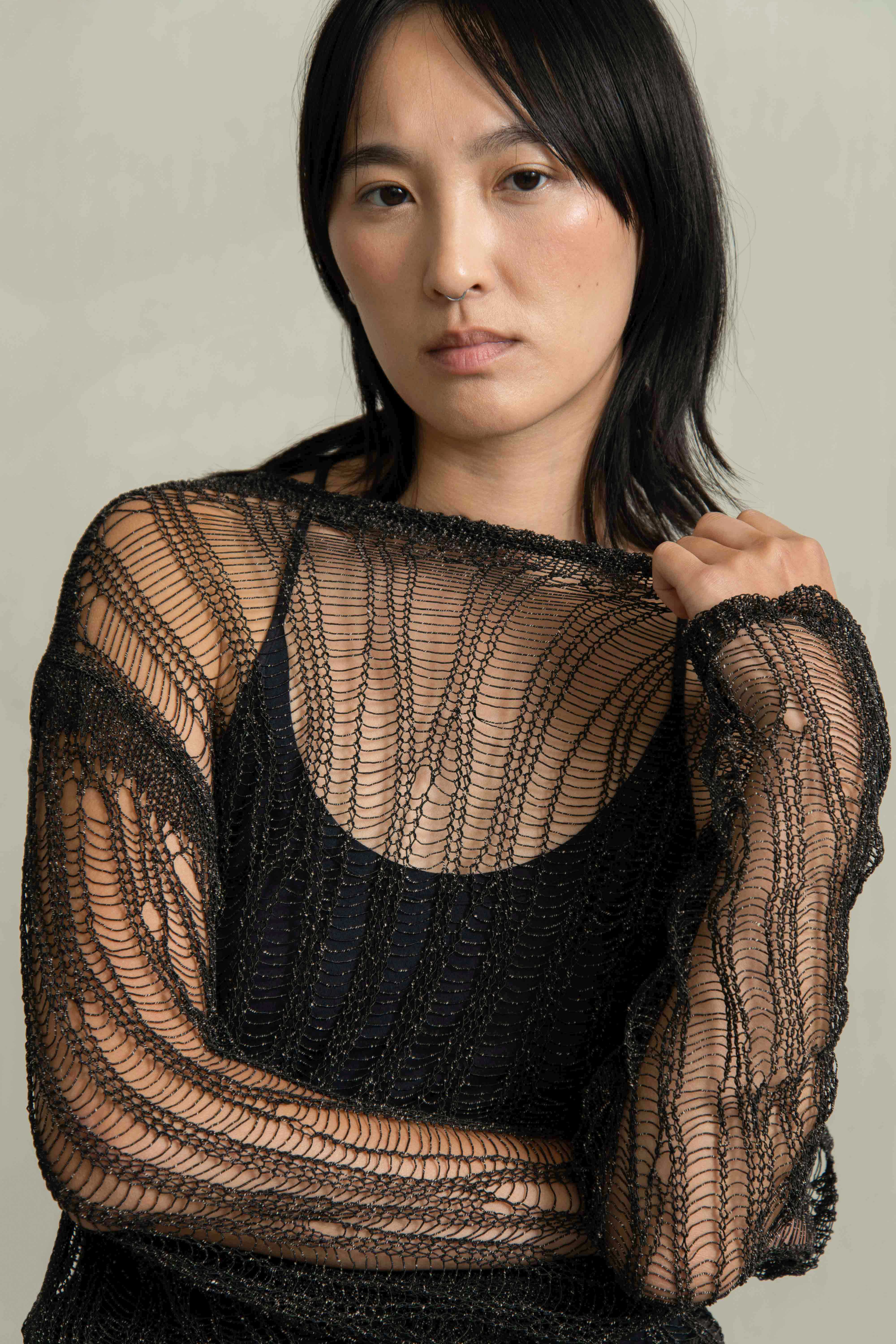 THIARA KNIT BLACKISH - HUMANOID