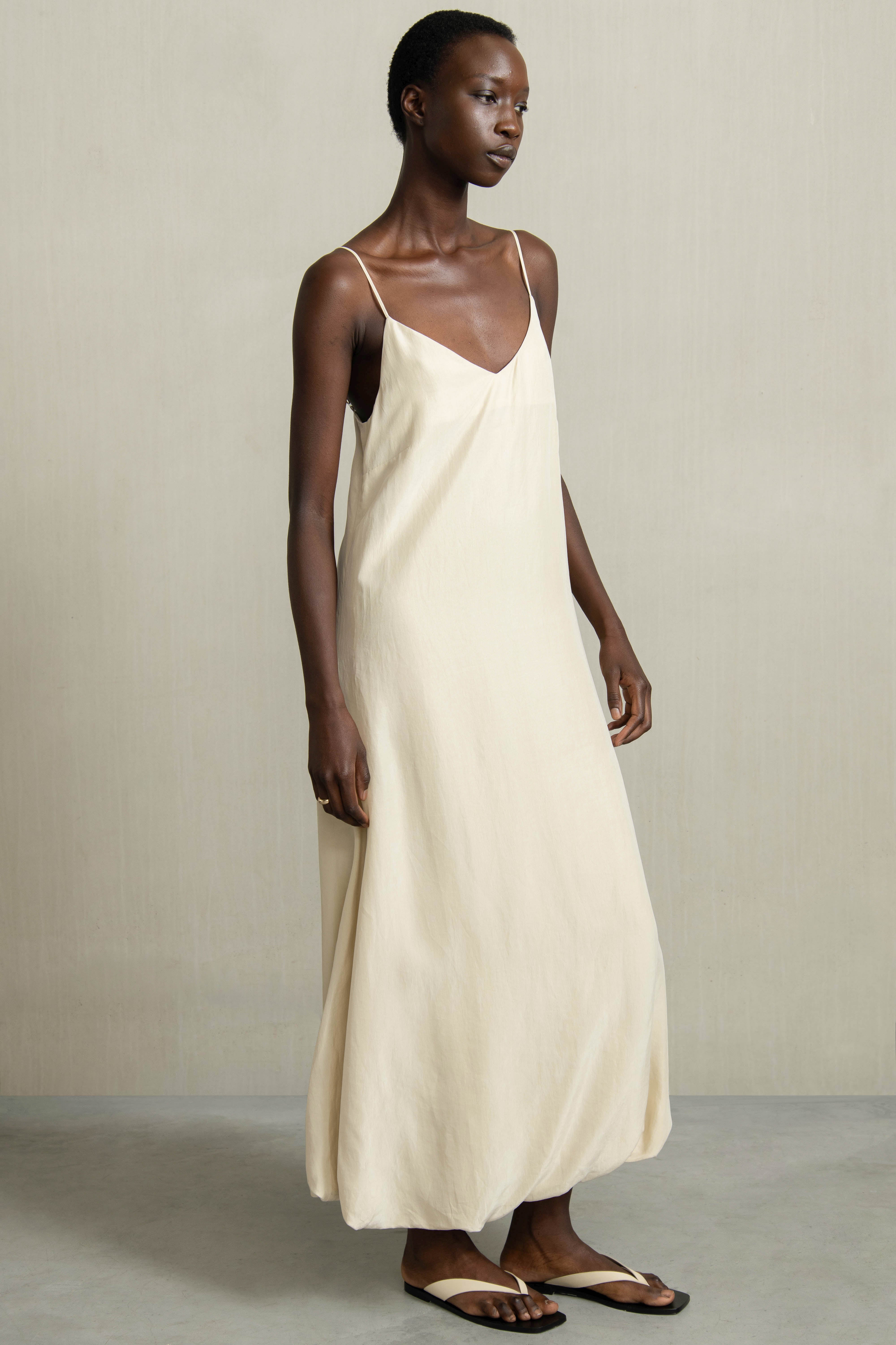 WHITLEY DRESS BEIGE - HUMANOID