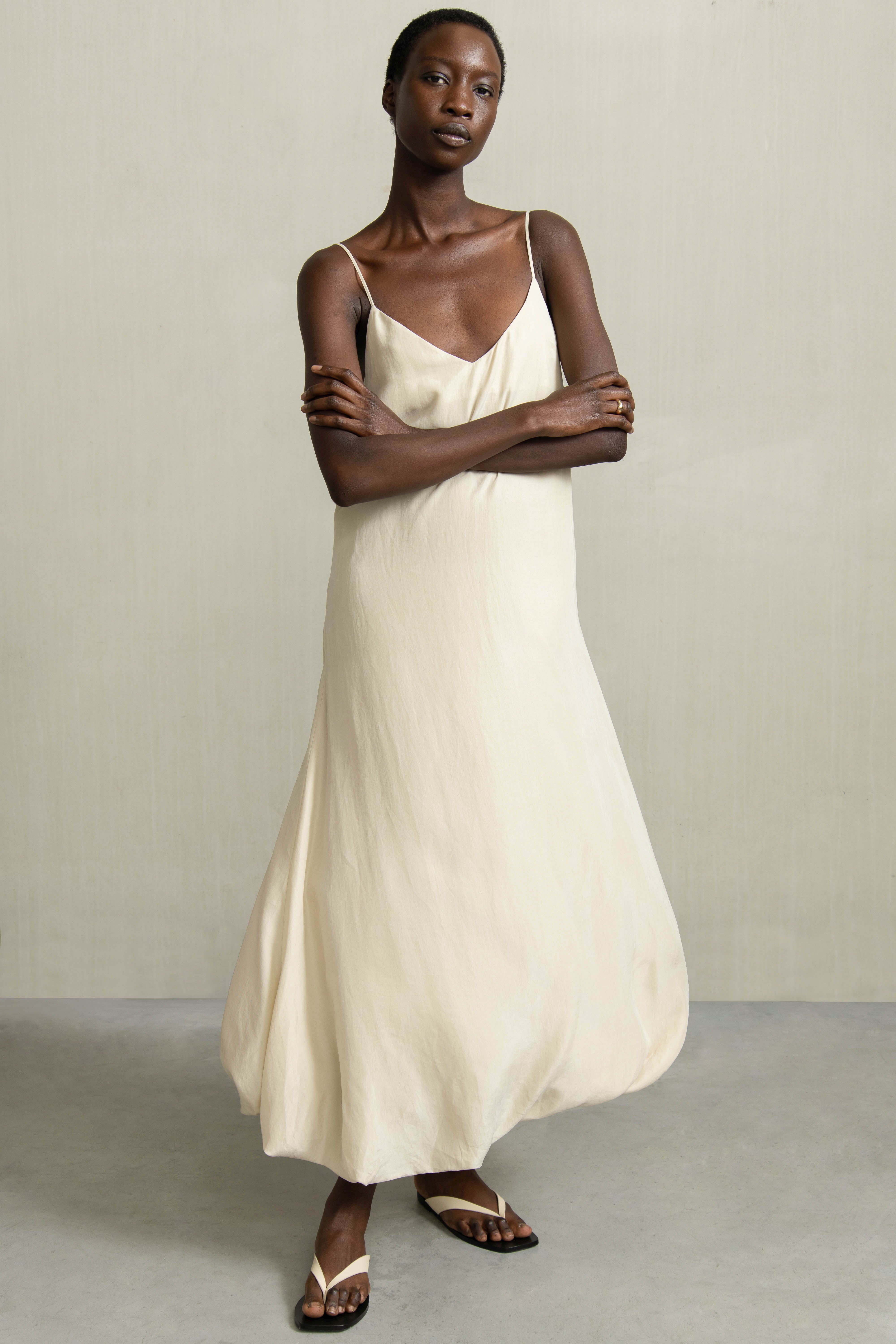 WHITLEY DRESS BEIGE - HUMANOID