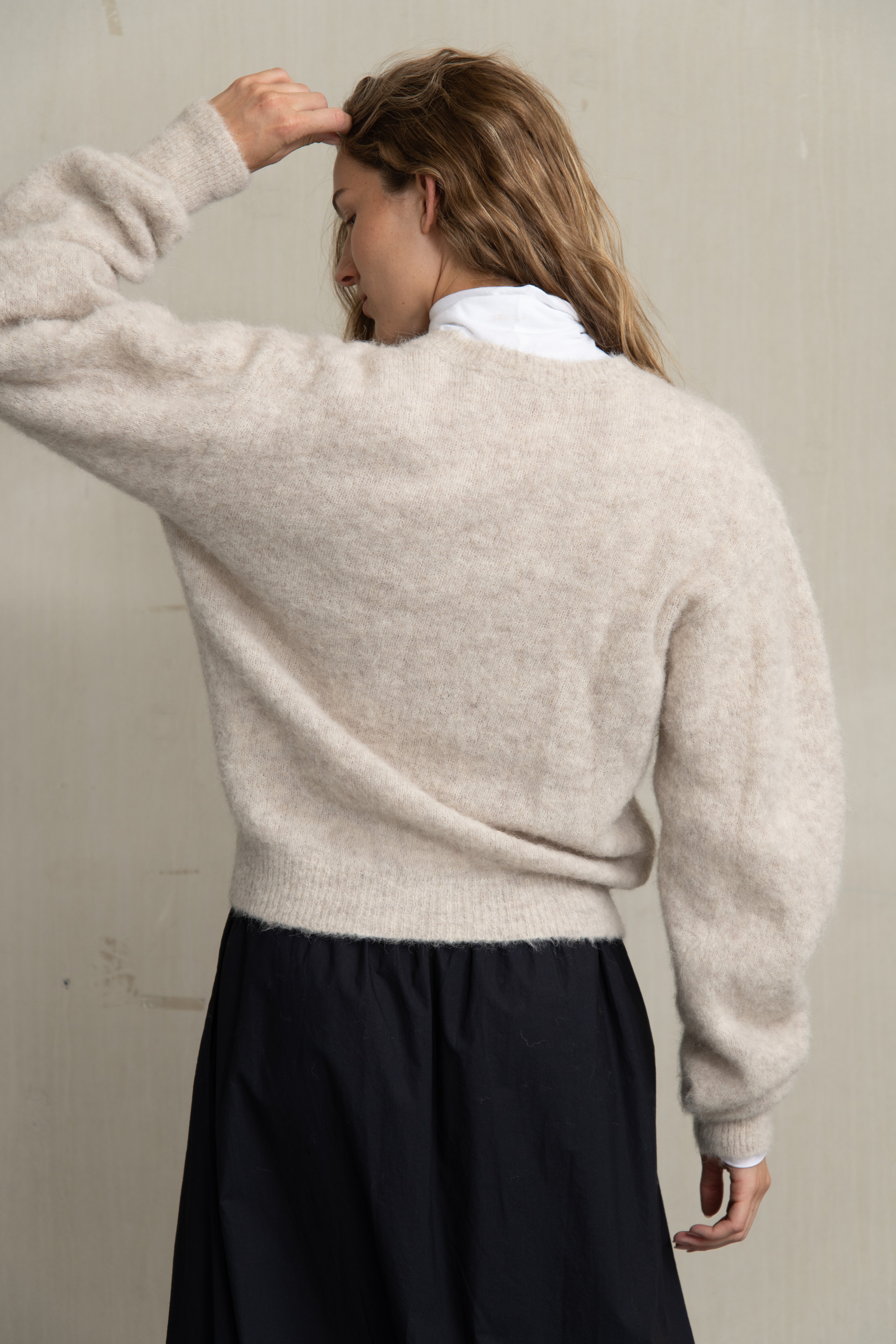 ANNA KNIT BEIGE MELANGE