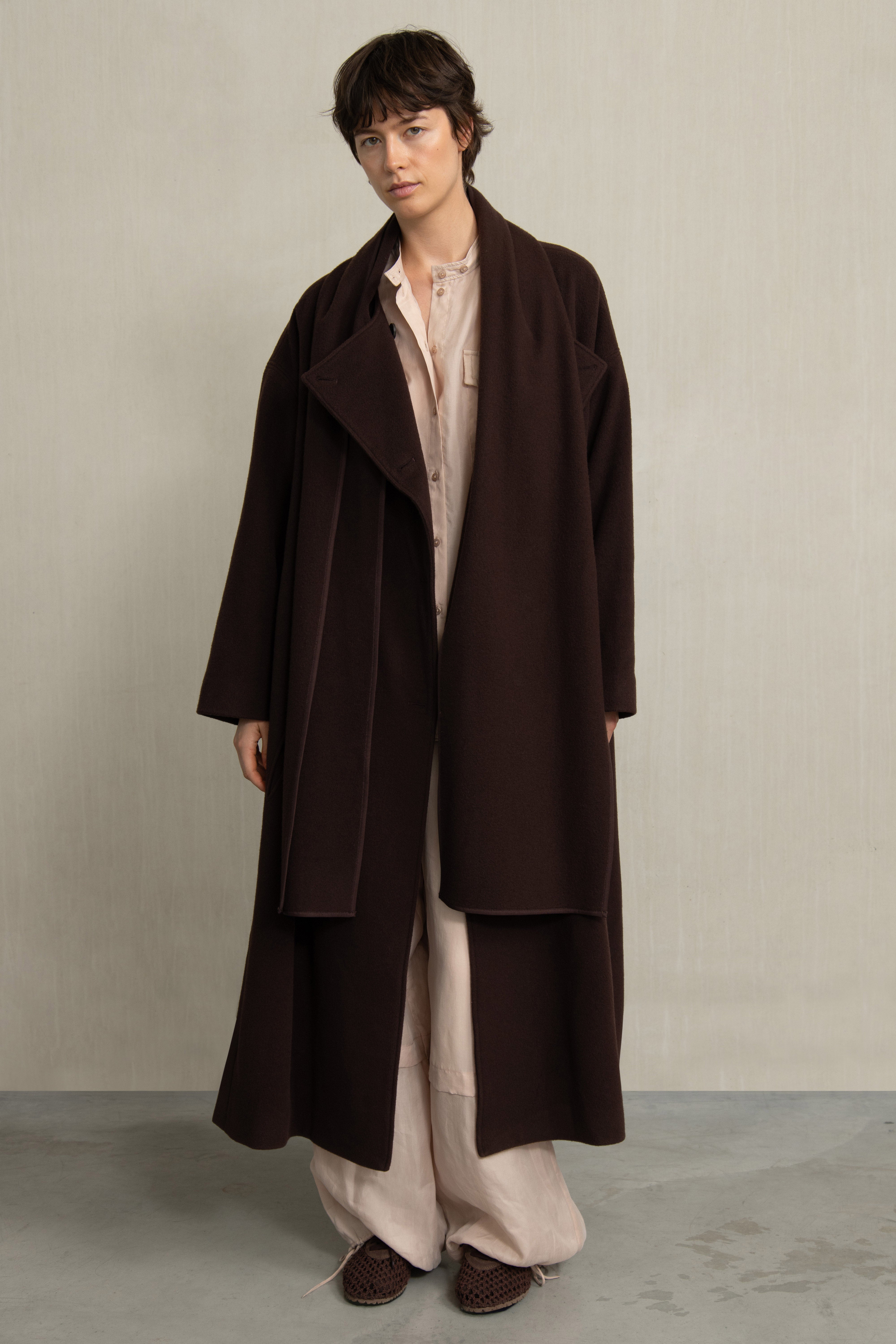 BRISA COAT BURGUNDY - HUMANOID