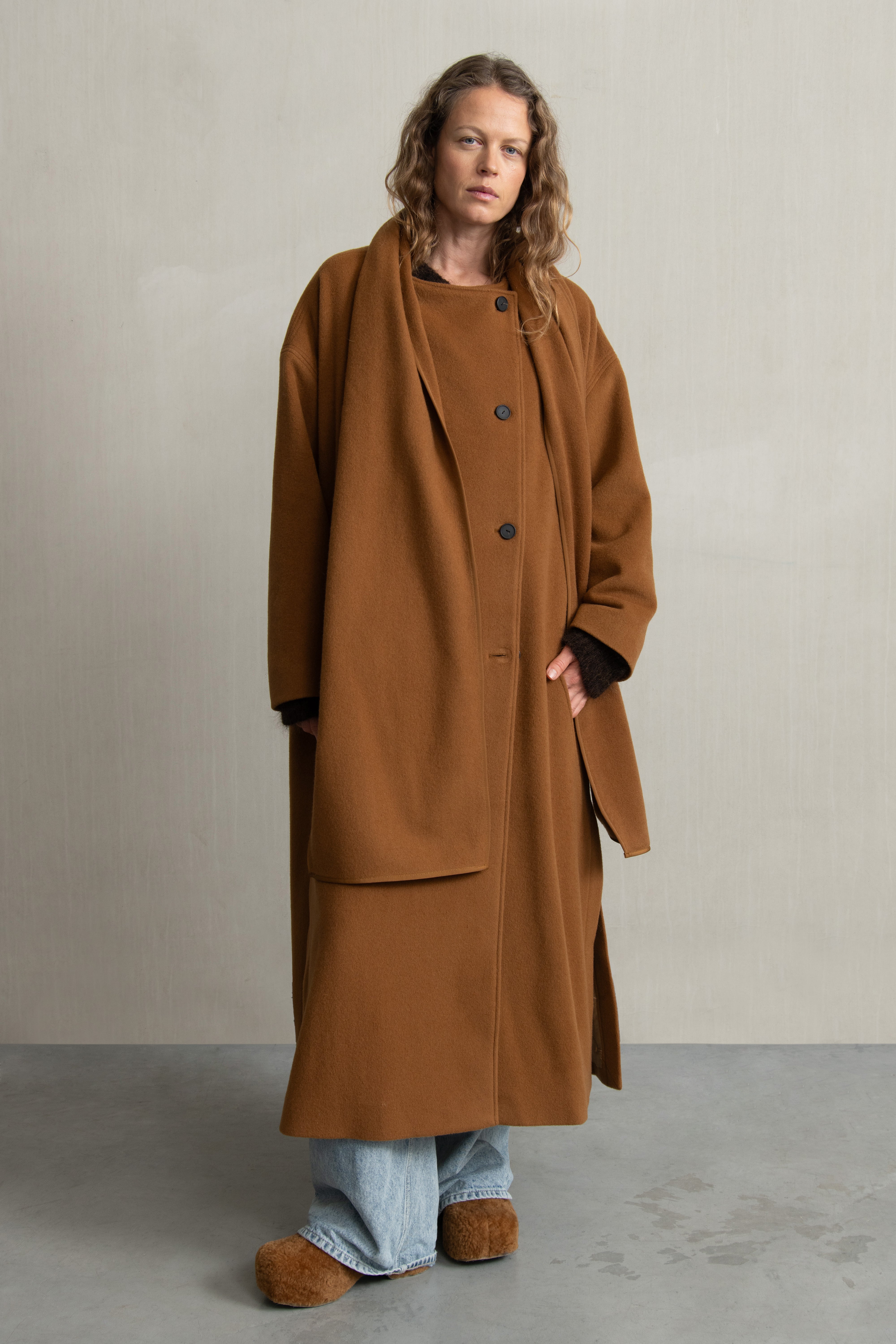 BRISA COAT TOBACCO - HUMANOID