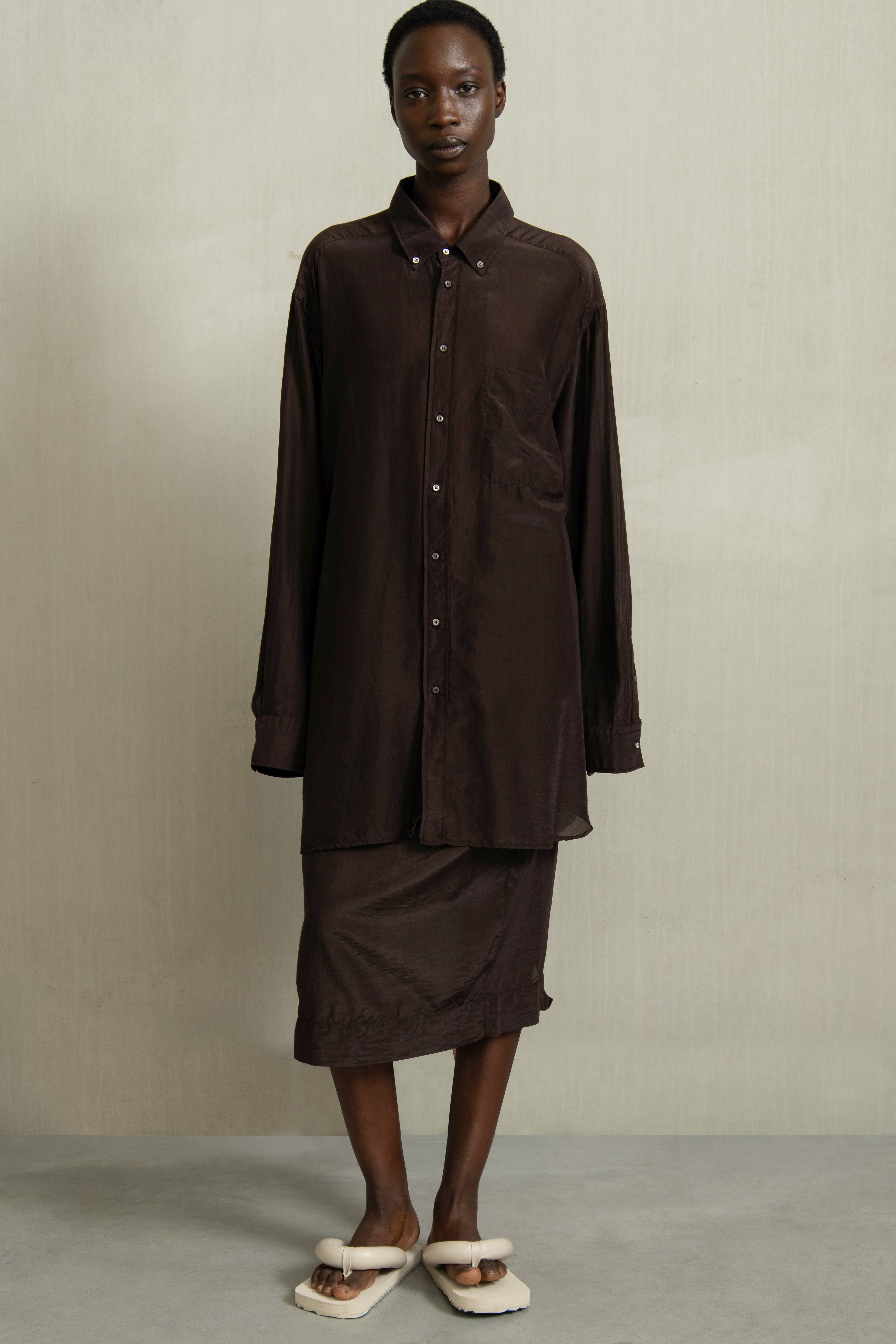 CHICHI Oversized Zijde Katoen Shirt | HUMANOID