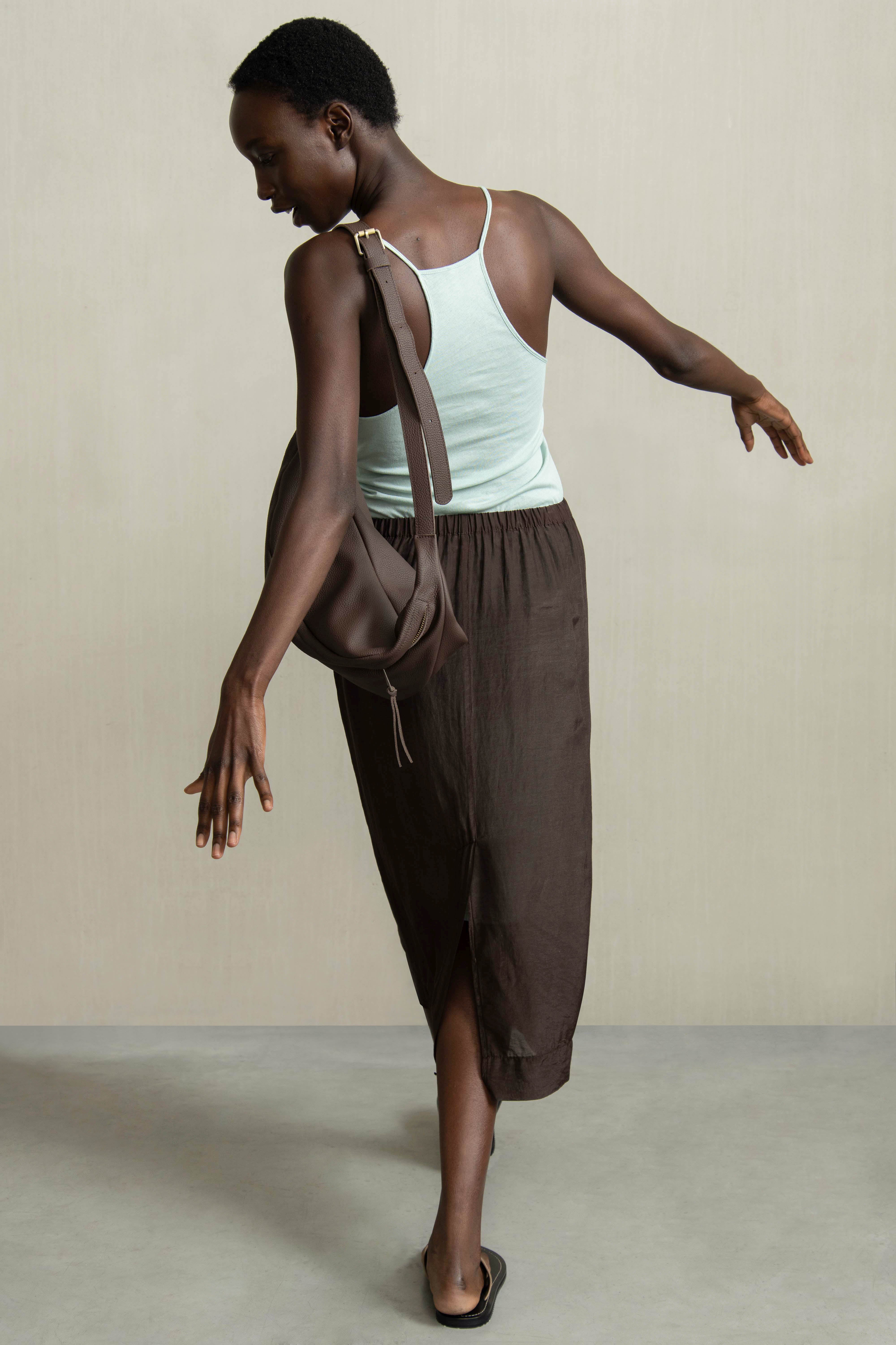 COLLY SKIRT DARK BROWN - HUMANOID