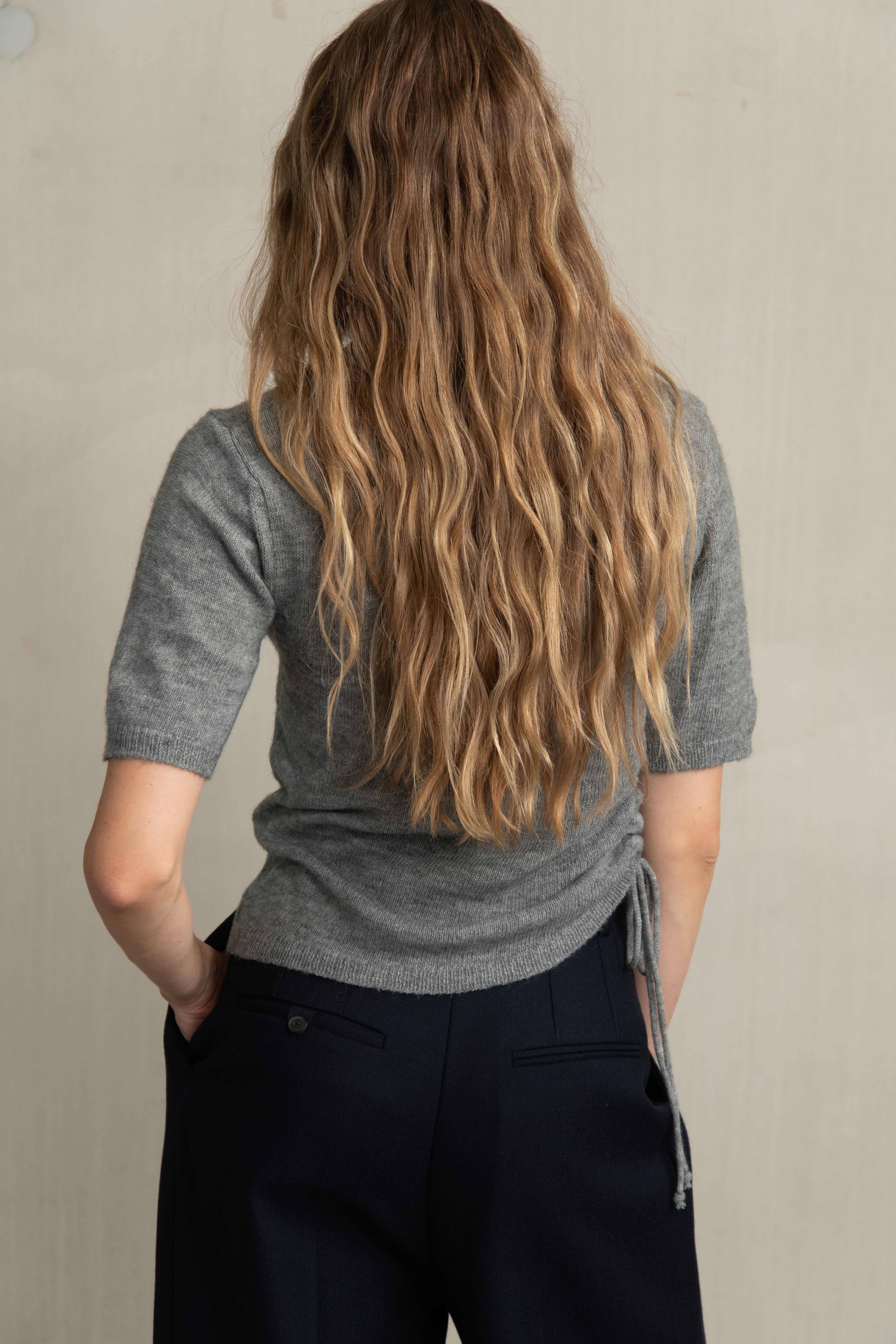 DAPNE KNIT GREY MELANGE - HUMANOID