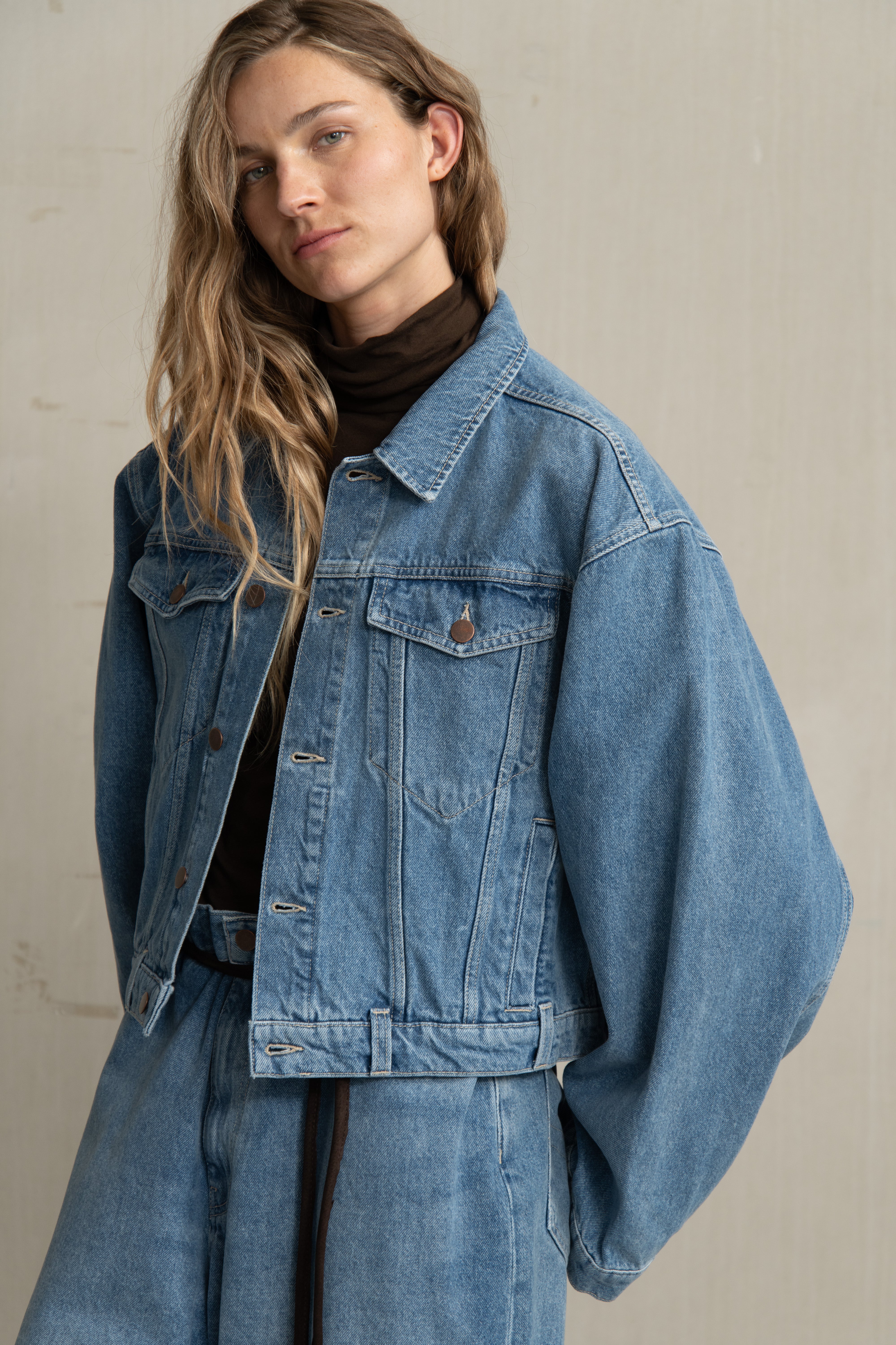 DARA JACKET STONEWASHED DENIM