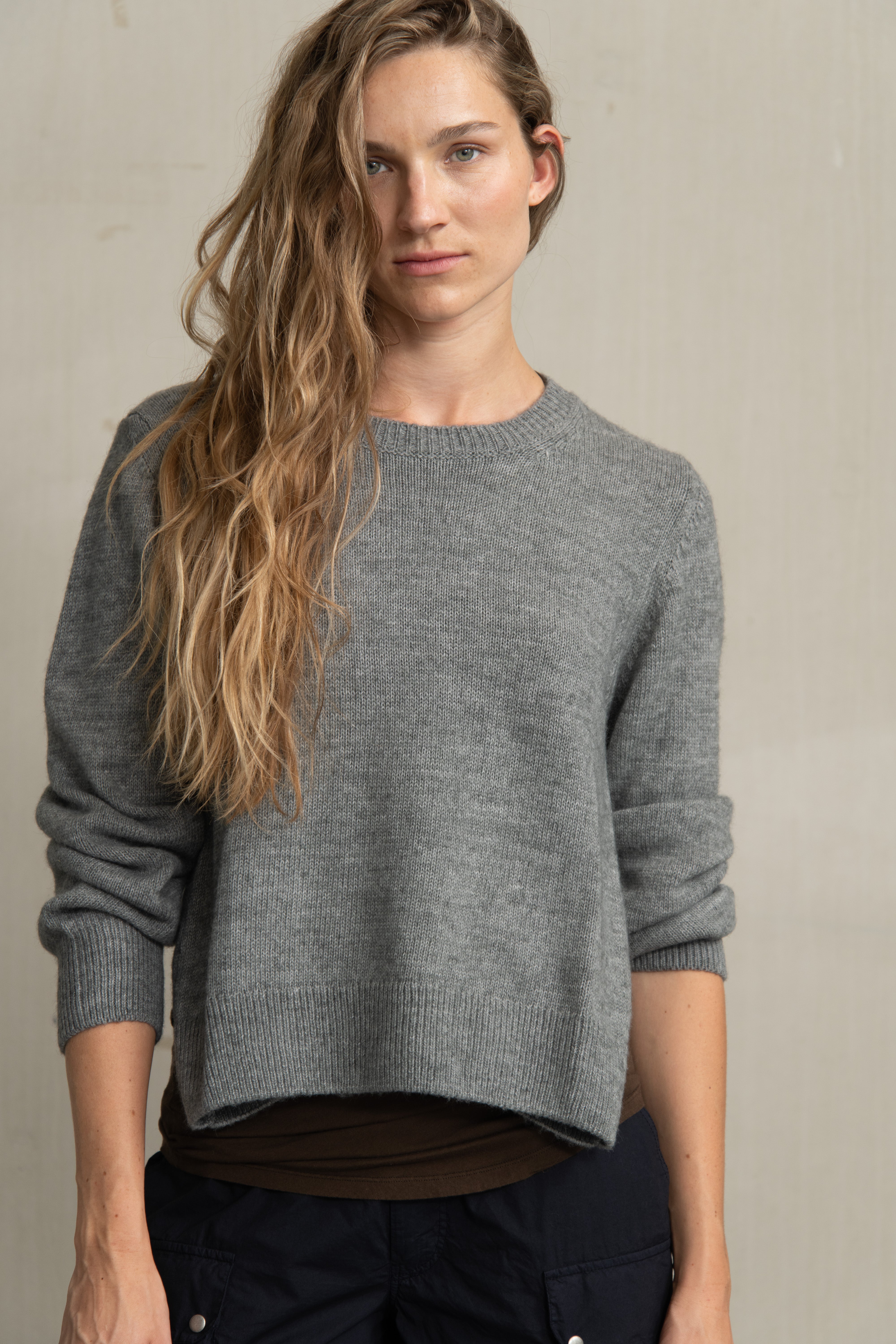 DIDO KNIT GREY MELANGE - HUMANOID