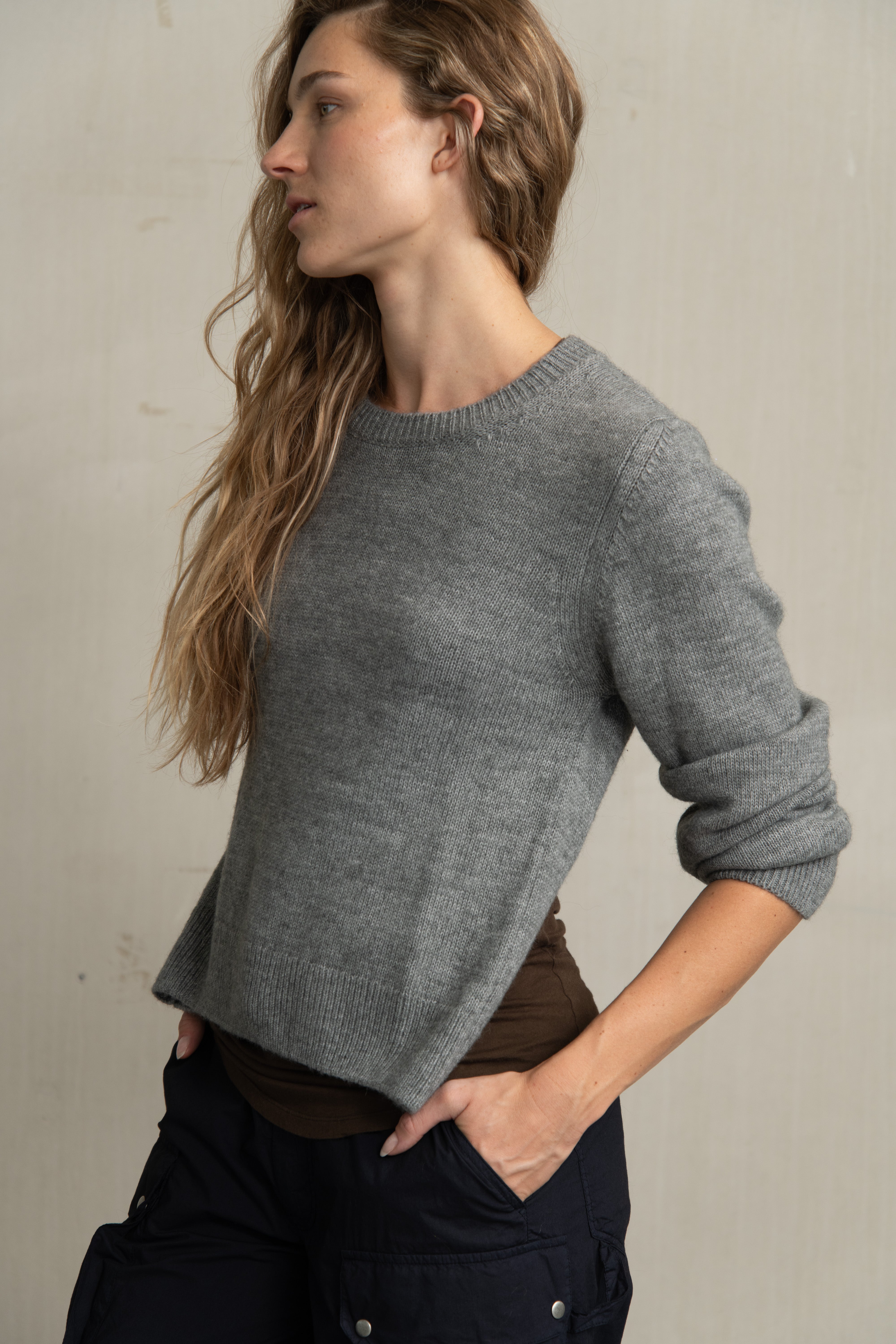 DIDO KNIT GREY MELANGE - HUMANOID