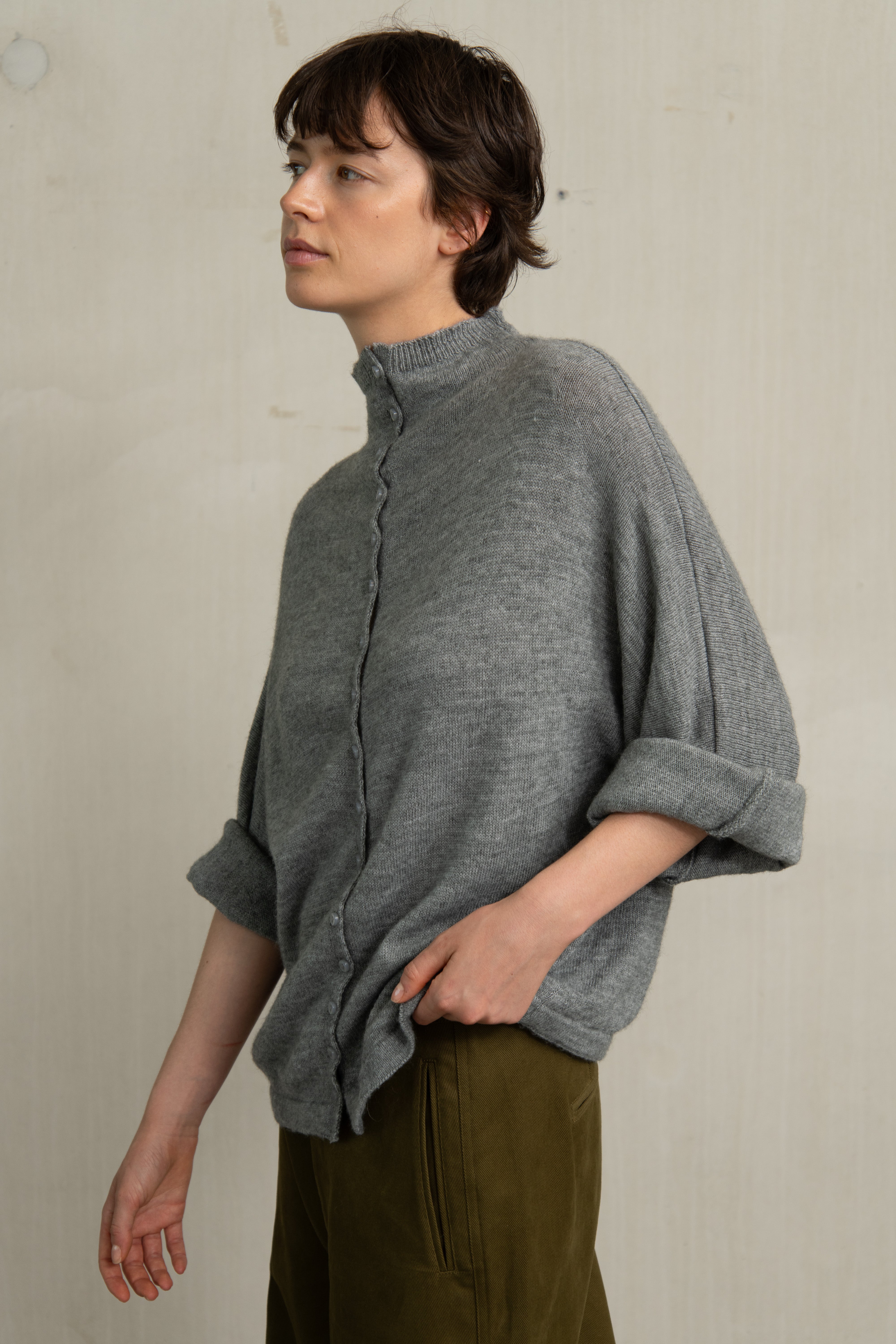 DIORA KNIT GREY MELANGE - HUMANOID