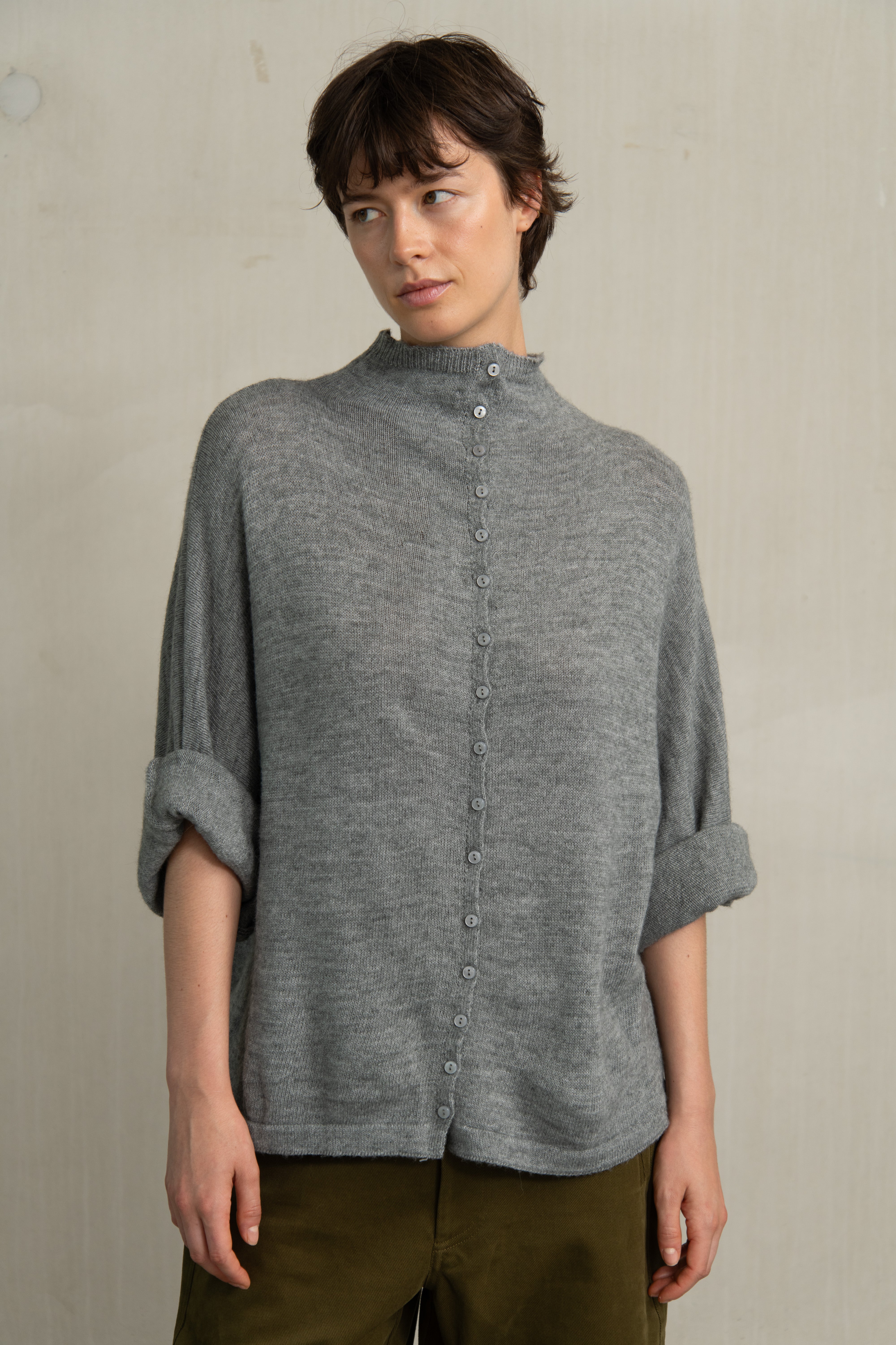 DIORA KNIT GREY MELANGE - HUMANOID