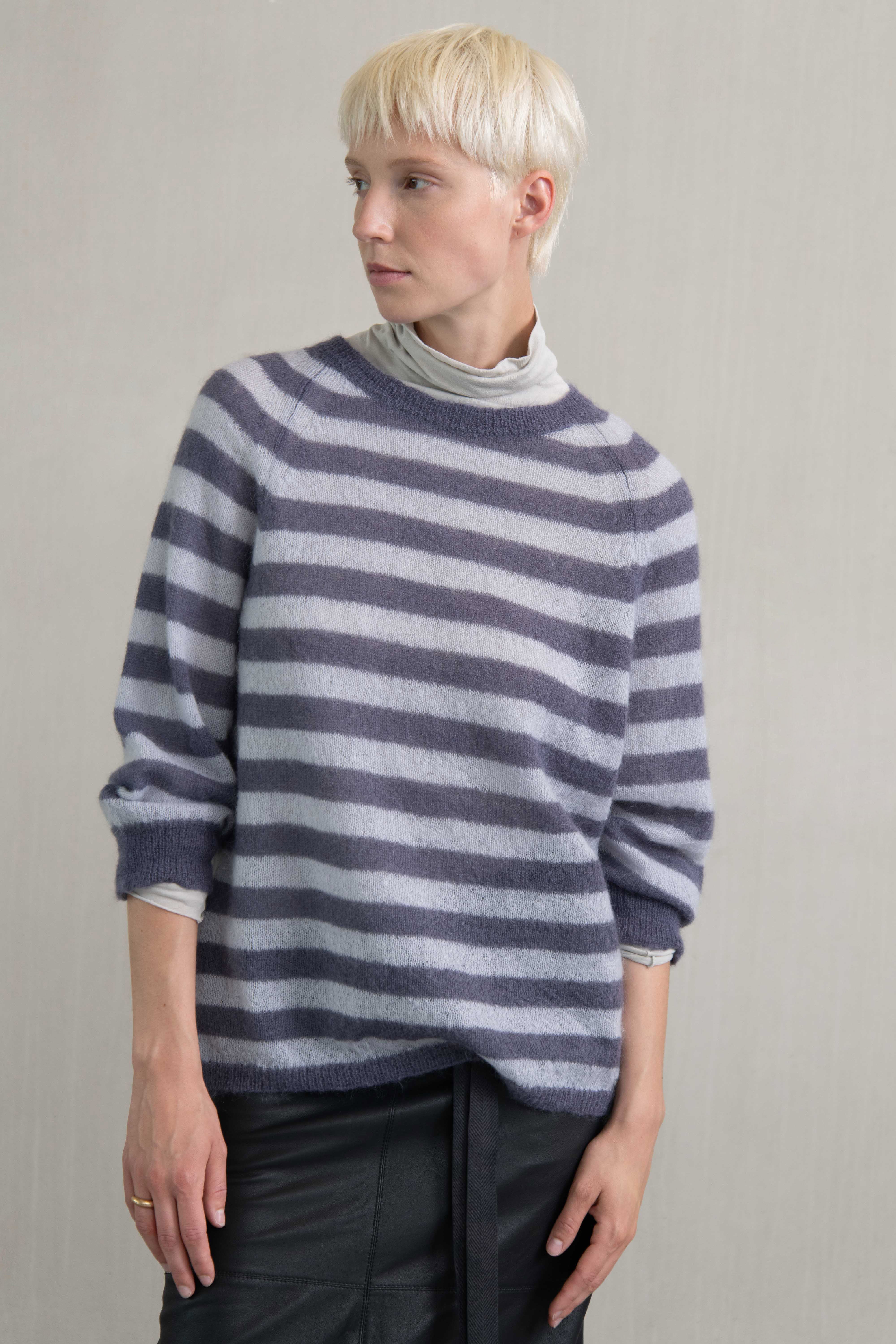 FANS KNIT LAPIS STRIPE