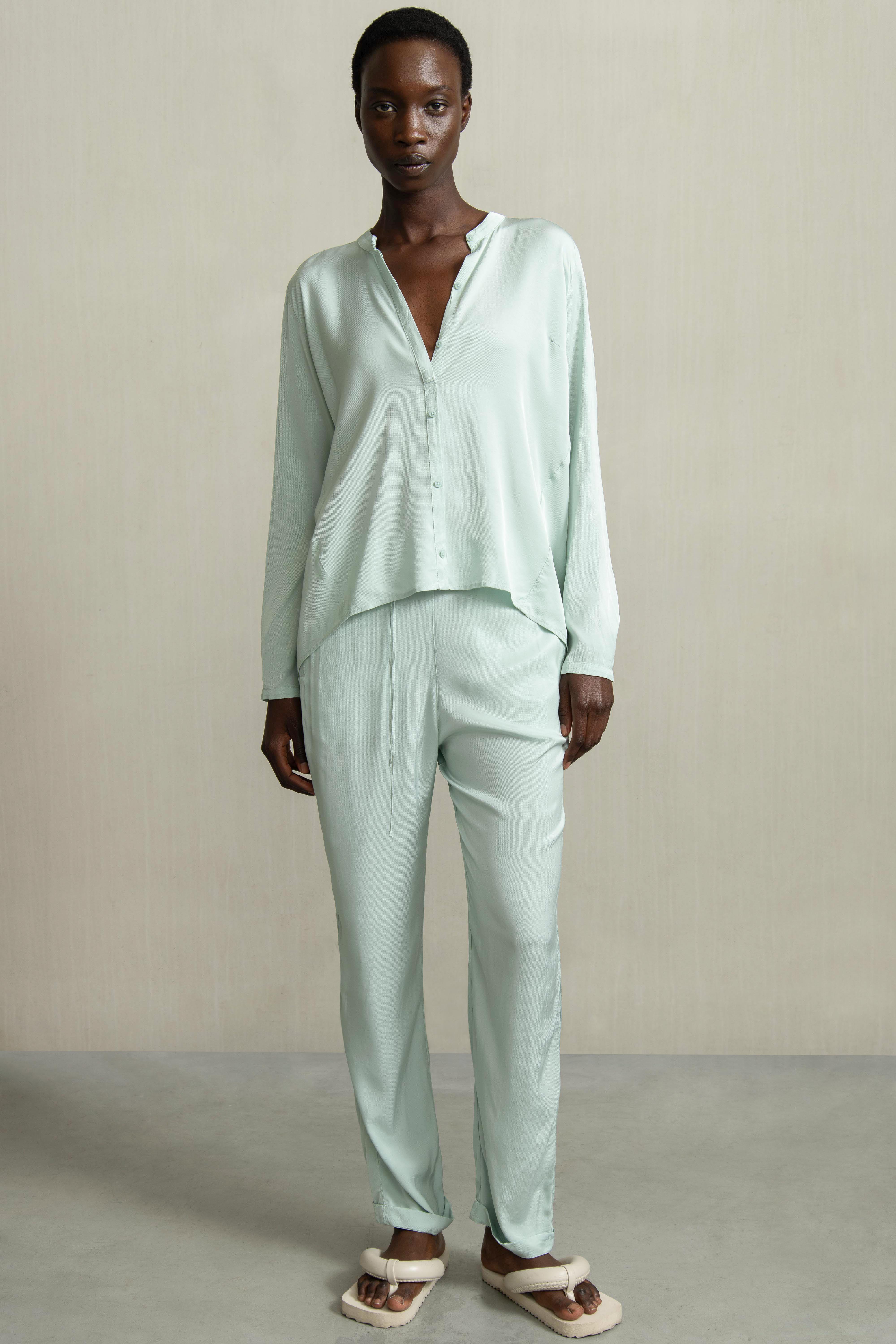 HARMONIA BLOUSE AQUA - HUMANOID