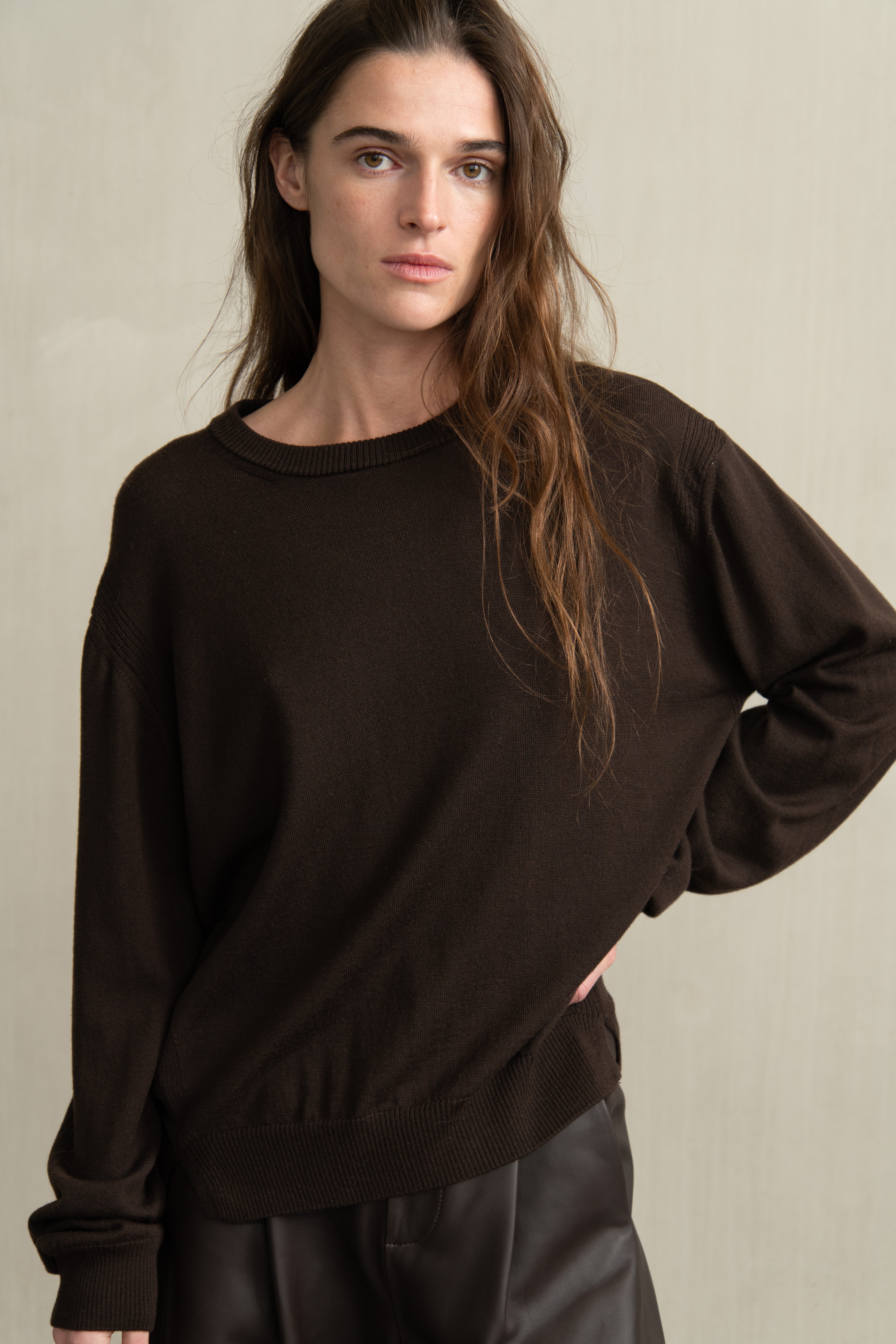 MIRRA STRICK DARK BROWN