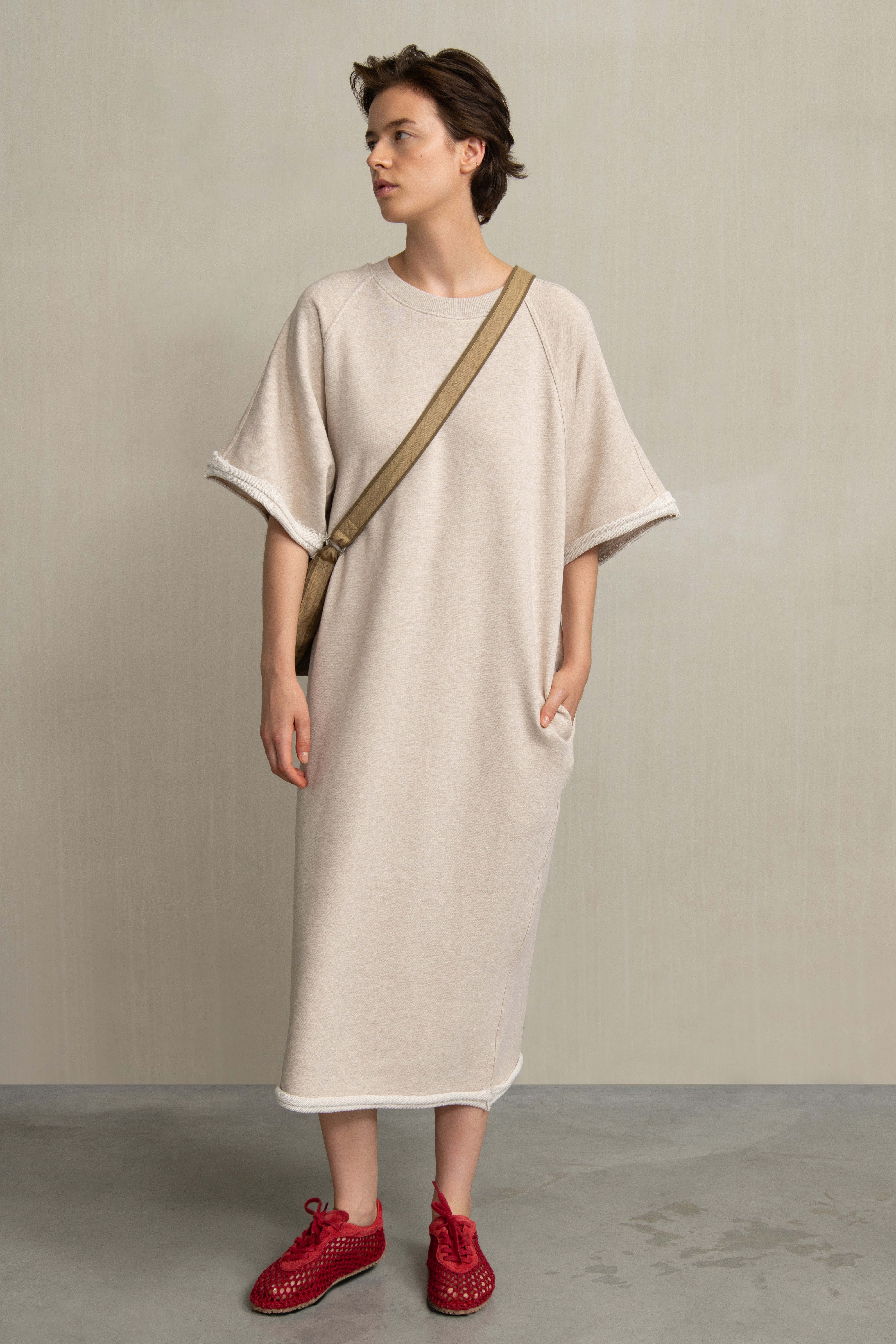 SACHA DRESS BEIGE MELANGE - HUMANOID