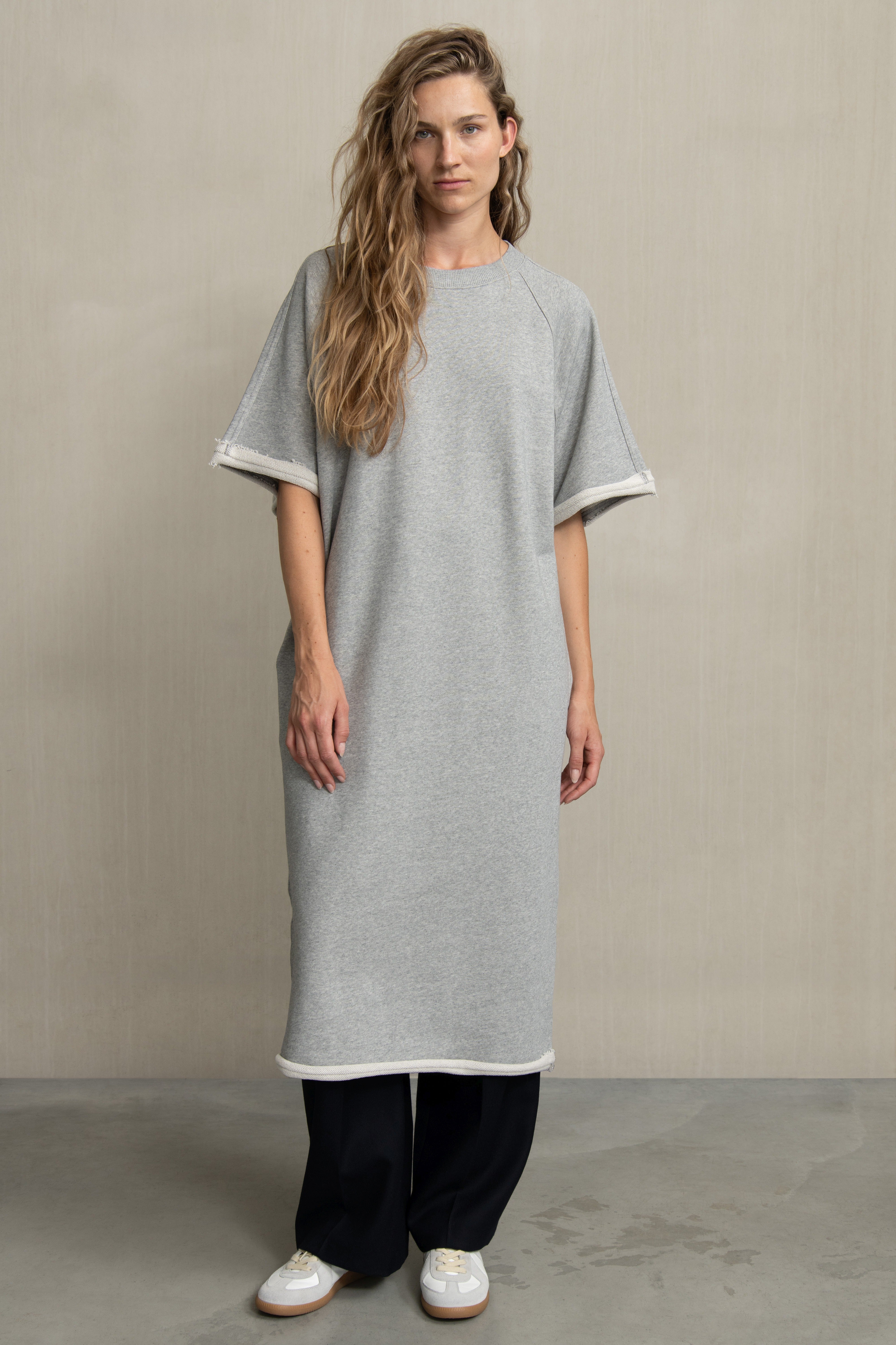 SACHA DRESS GREY MELANGE - HUMANOID