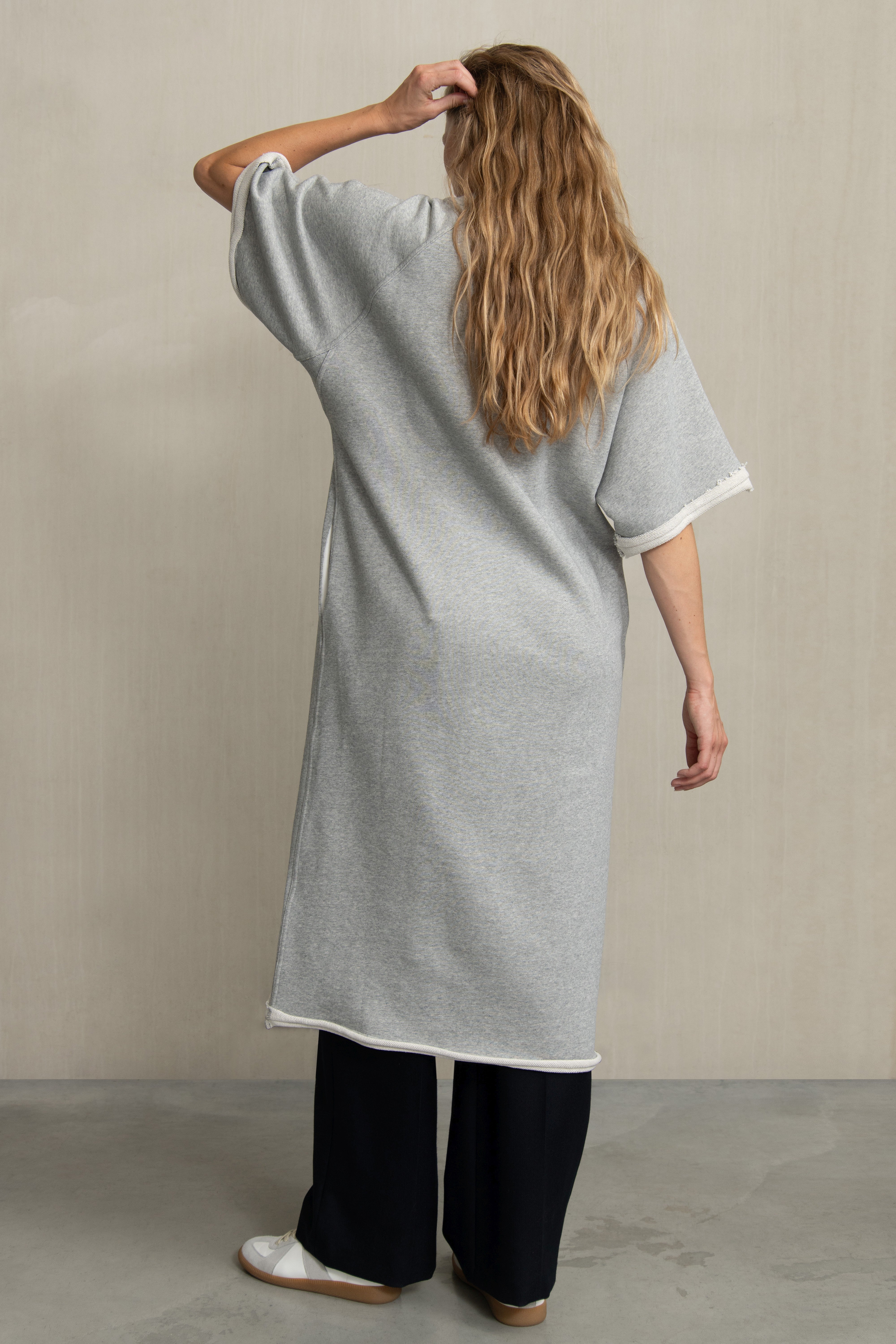 SACHA DRESS GREY MELANGE - HUMANOID
