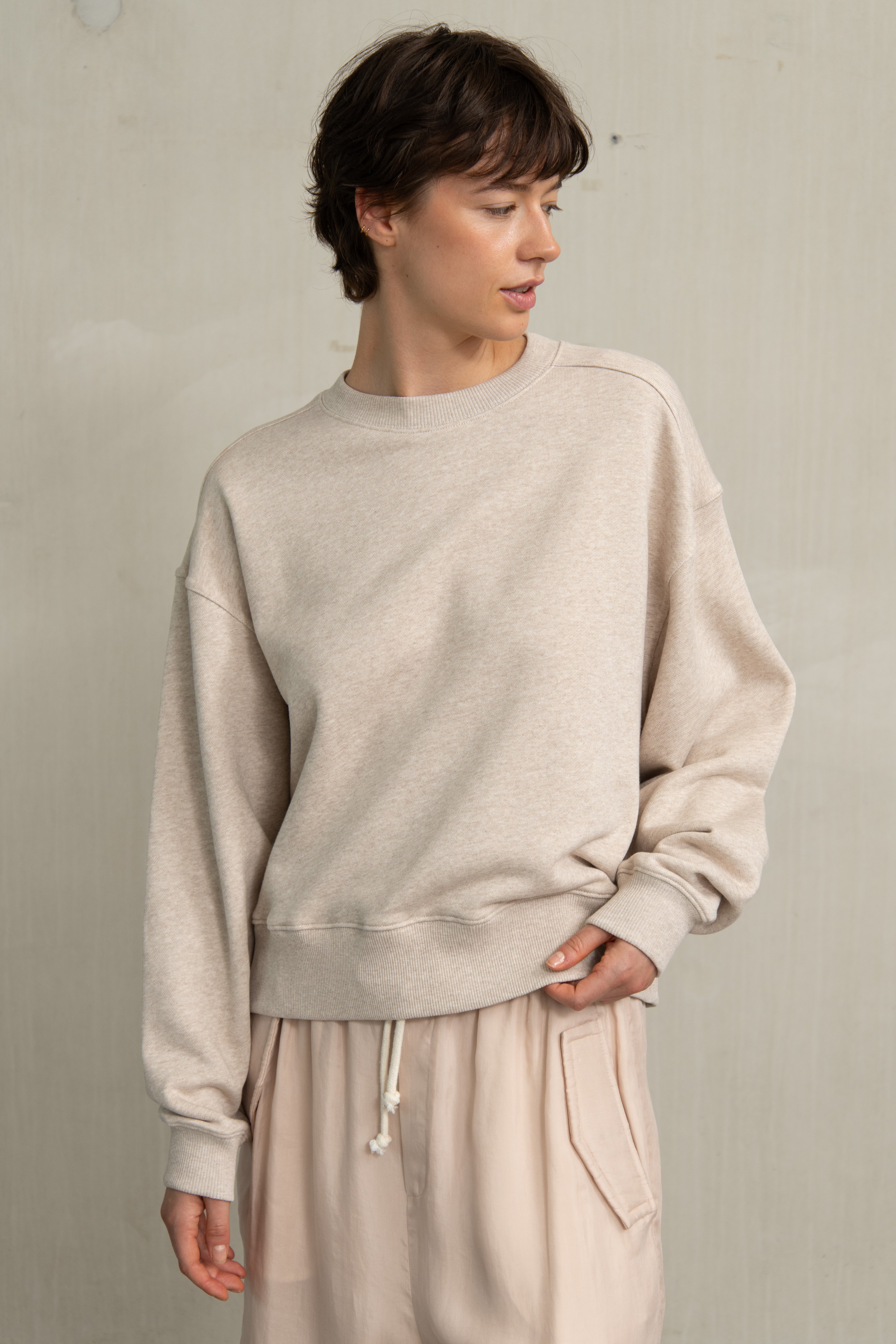 SASKA TOP BEIGE MELANGE - HUMANOID