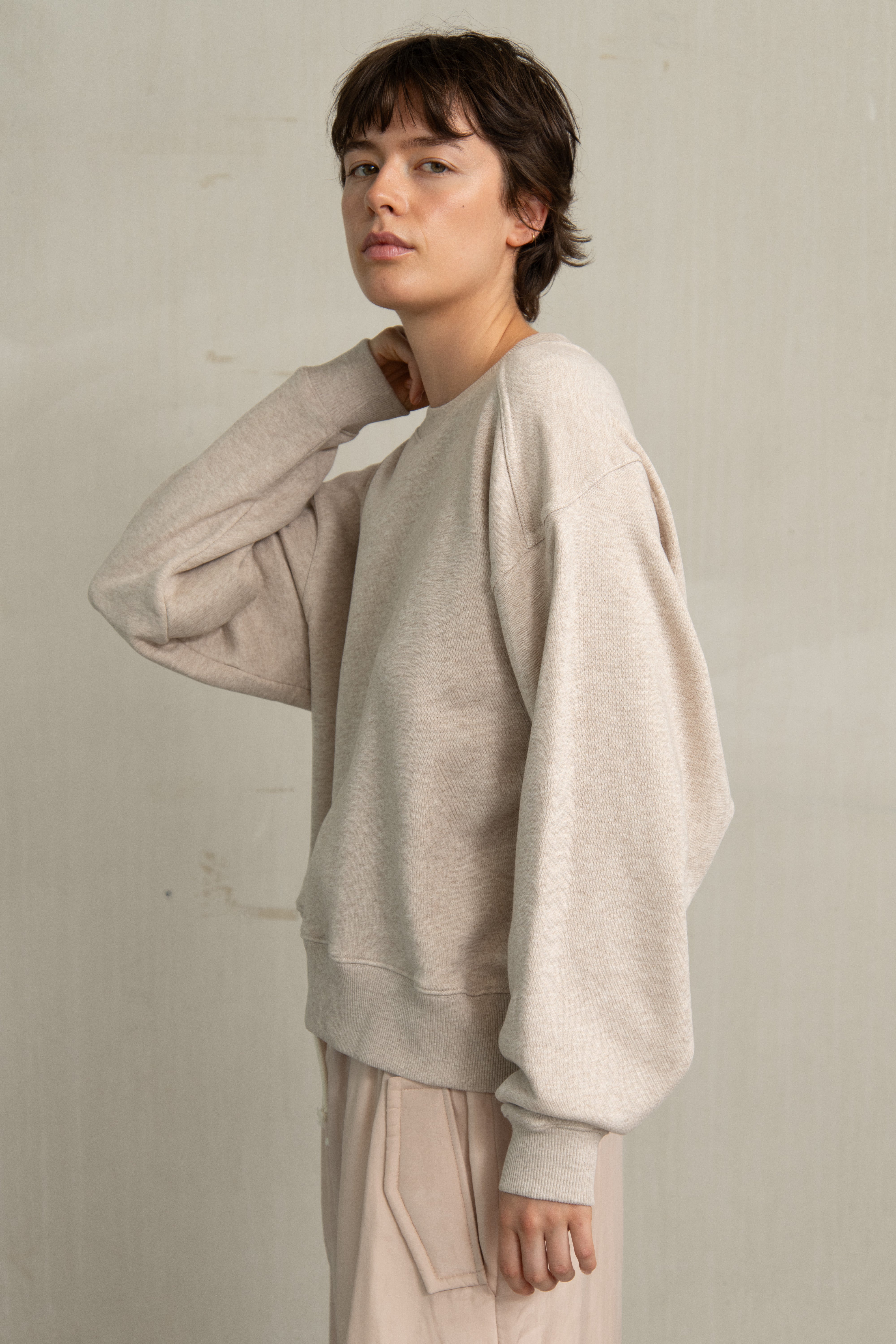 SASKA TOP BEIGE MELANGE - HUMANOID