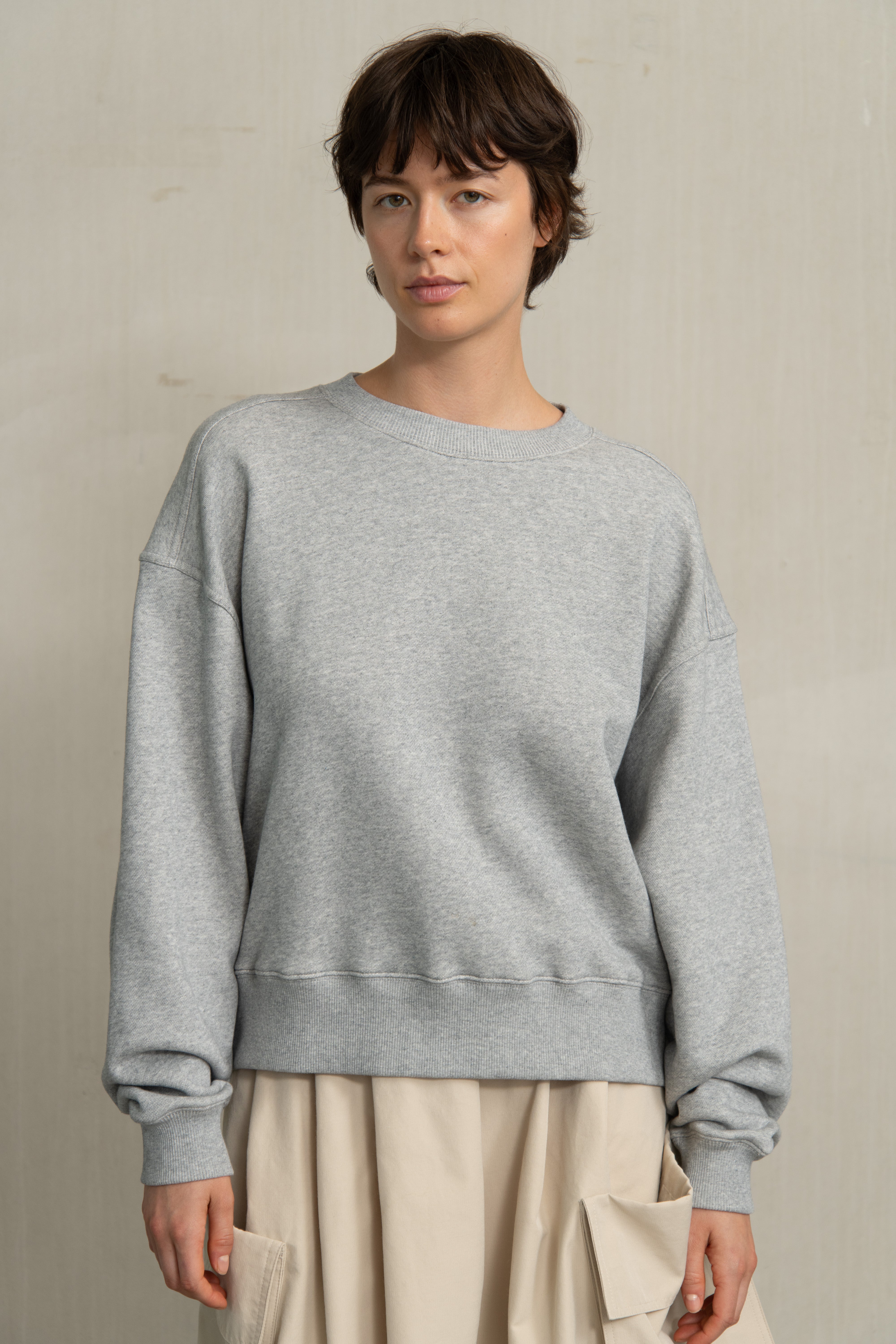 SASKA TOP GREY MELANGE - HUMANOID