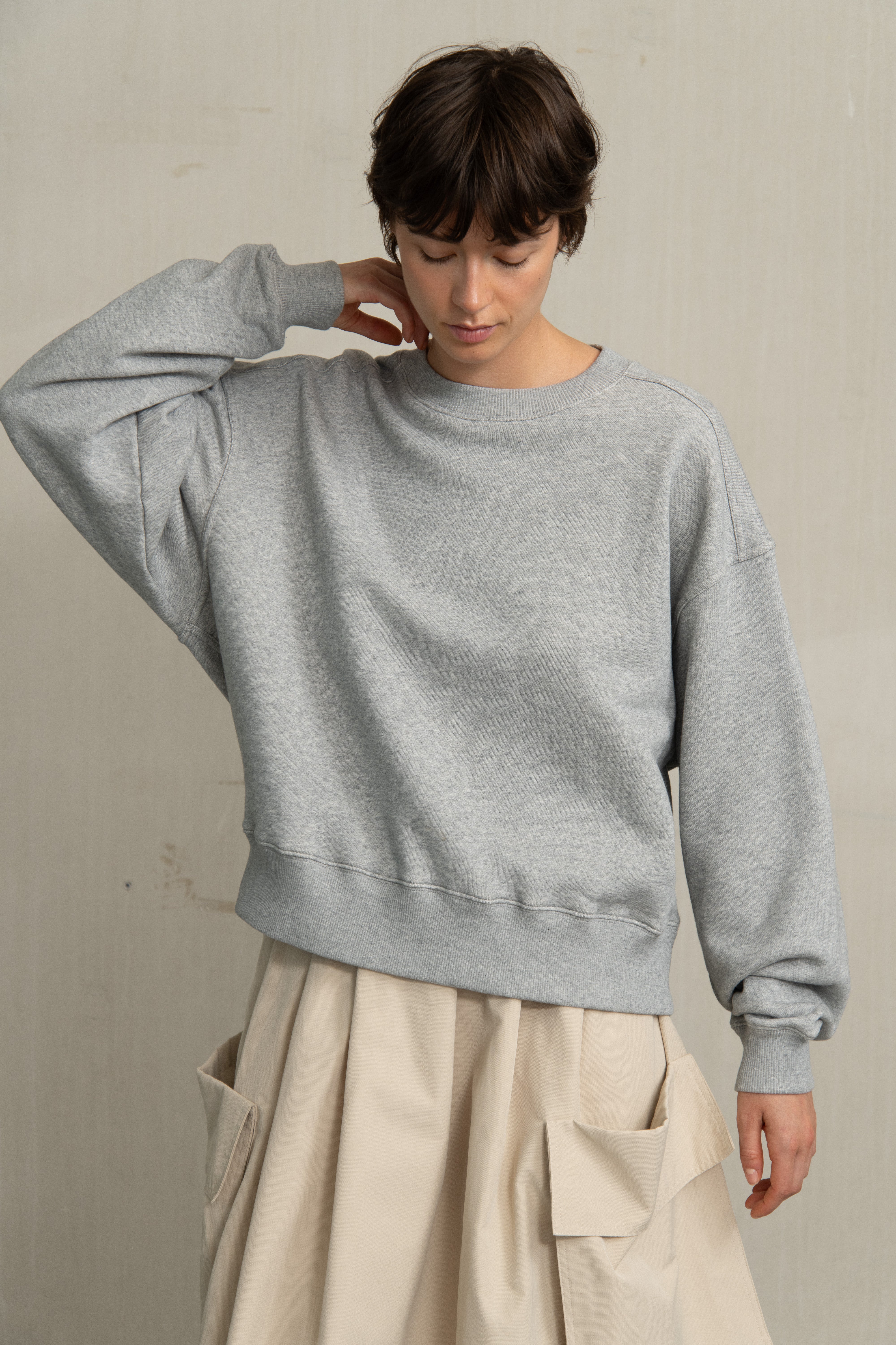 SASKA TOP GREY MELANGE - HUMANOID